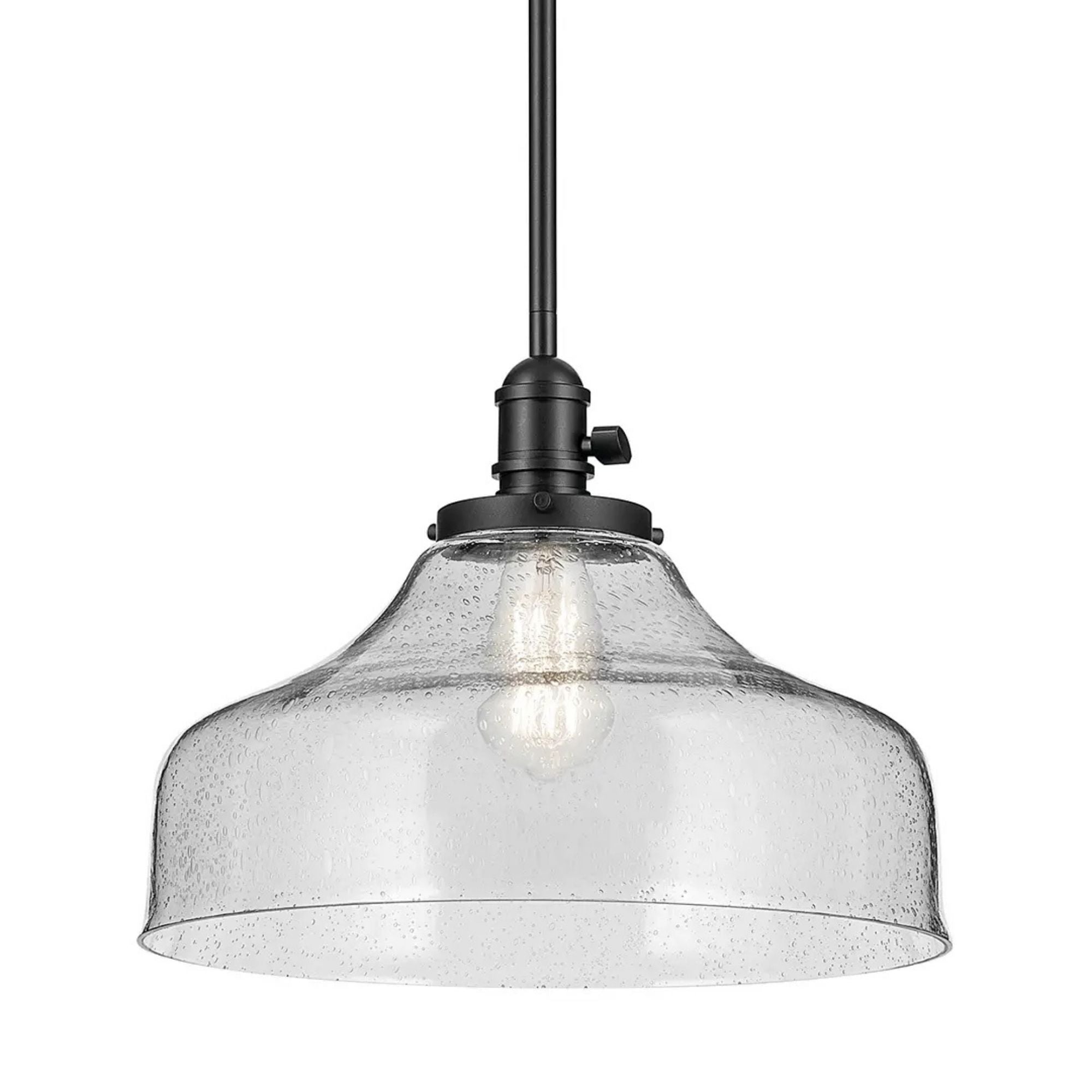 Avery 15" Bell Pendant, Black Finish