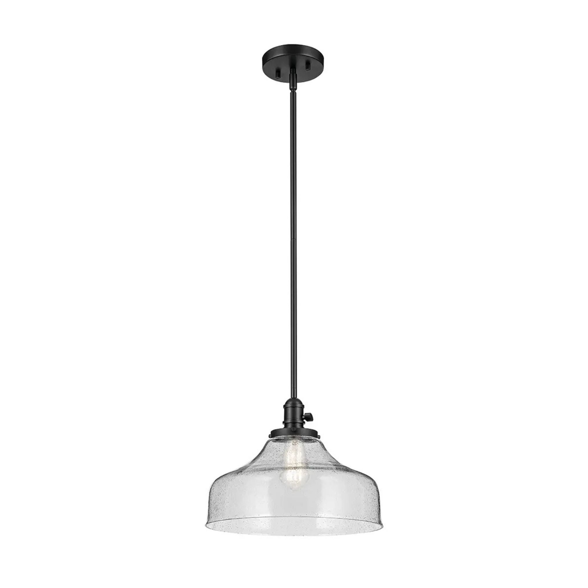 Avery 15" Bell Pendant, Black Finish