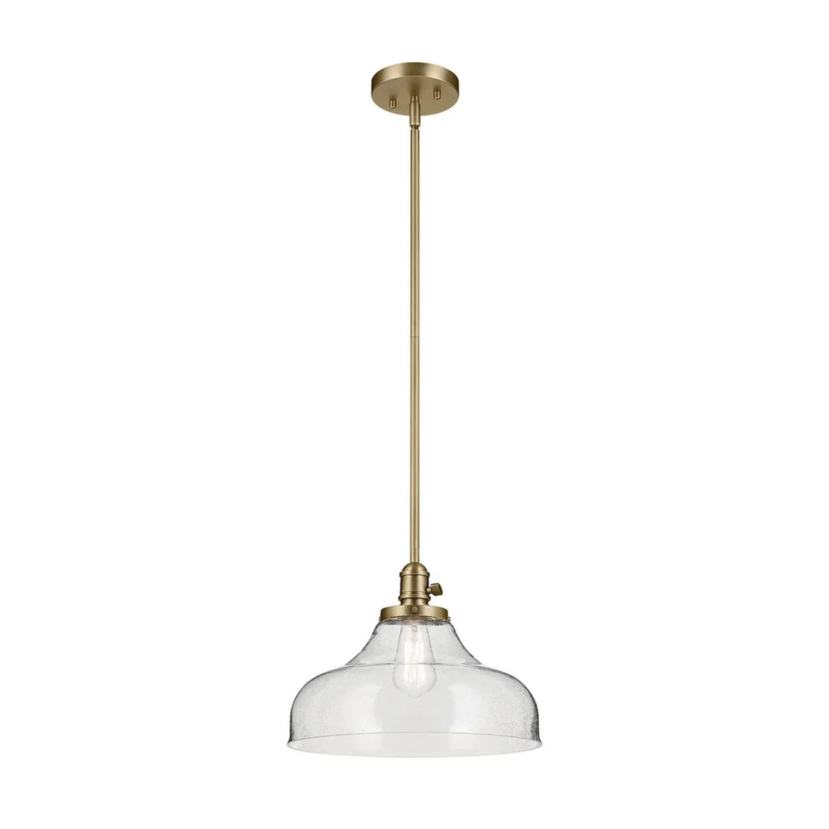 Kichler Avery 14.5 in. Bell Pendant Light Natural Brass