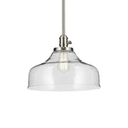 Avery 15" Bell Pendant, Brushed Nickel Finish