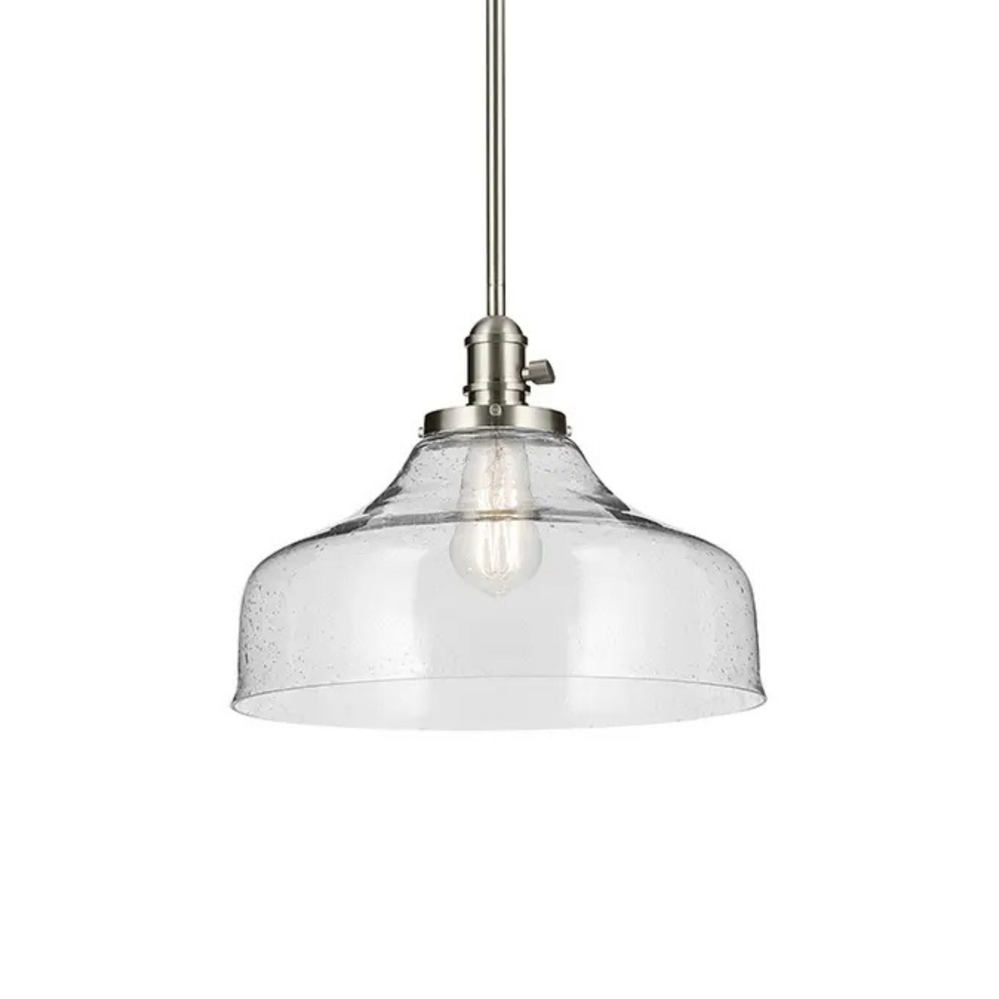 Avery 15" Bell Pendant, Brushed Nickel Finish