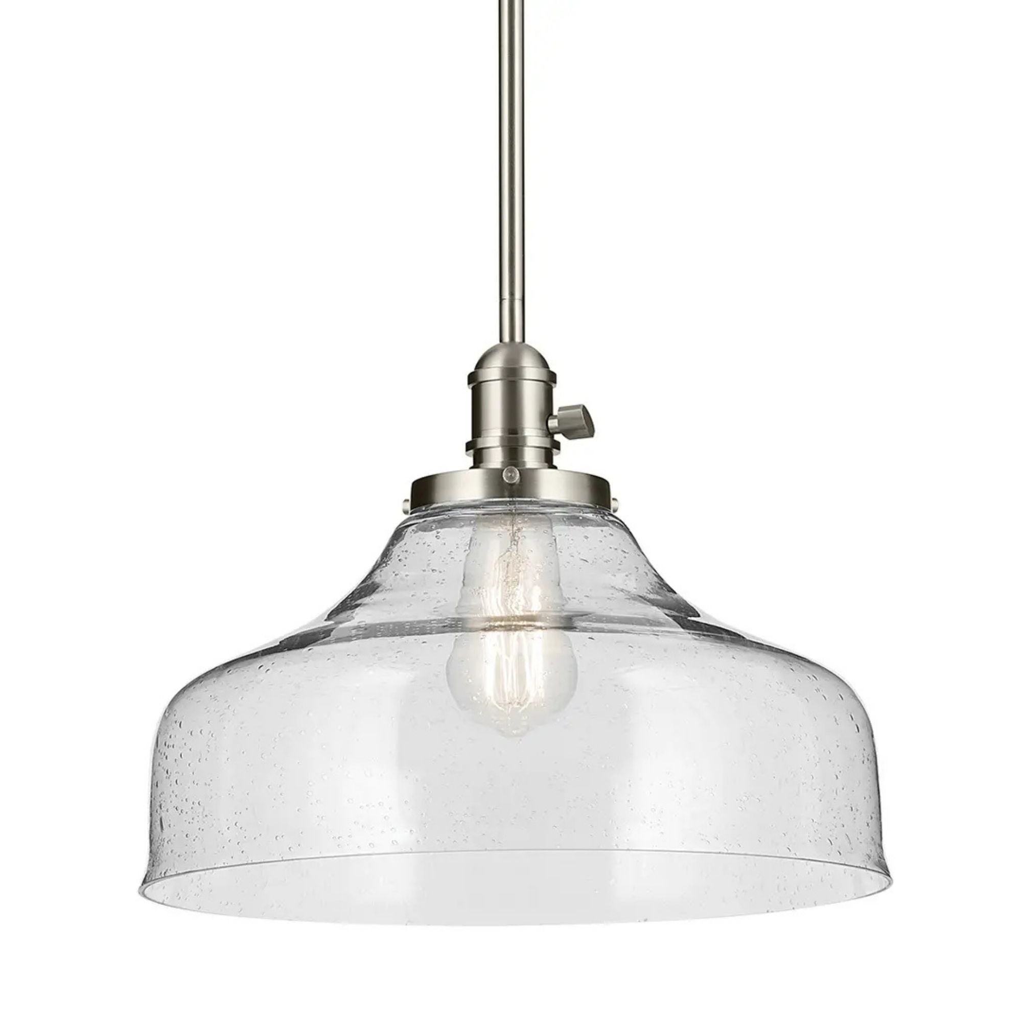 Avery 15" Bell Pendant, Brushed Nickel Finish