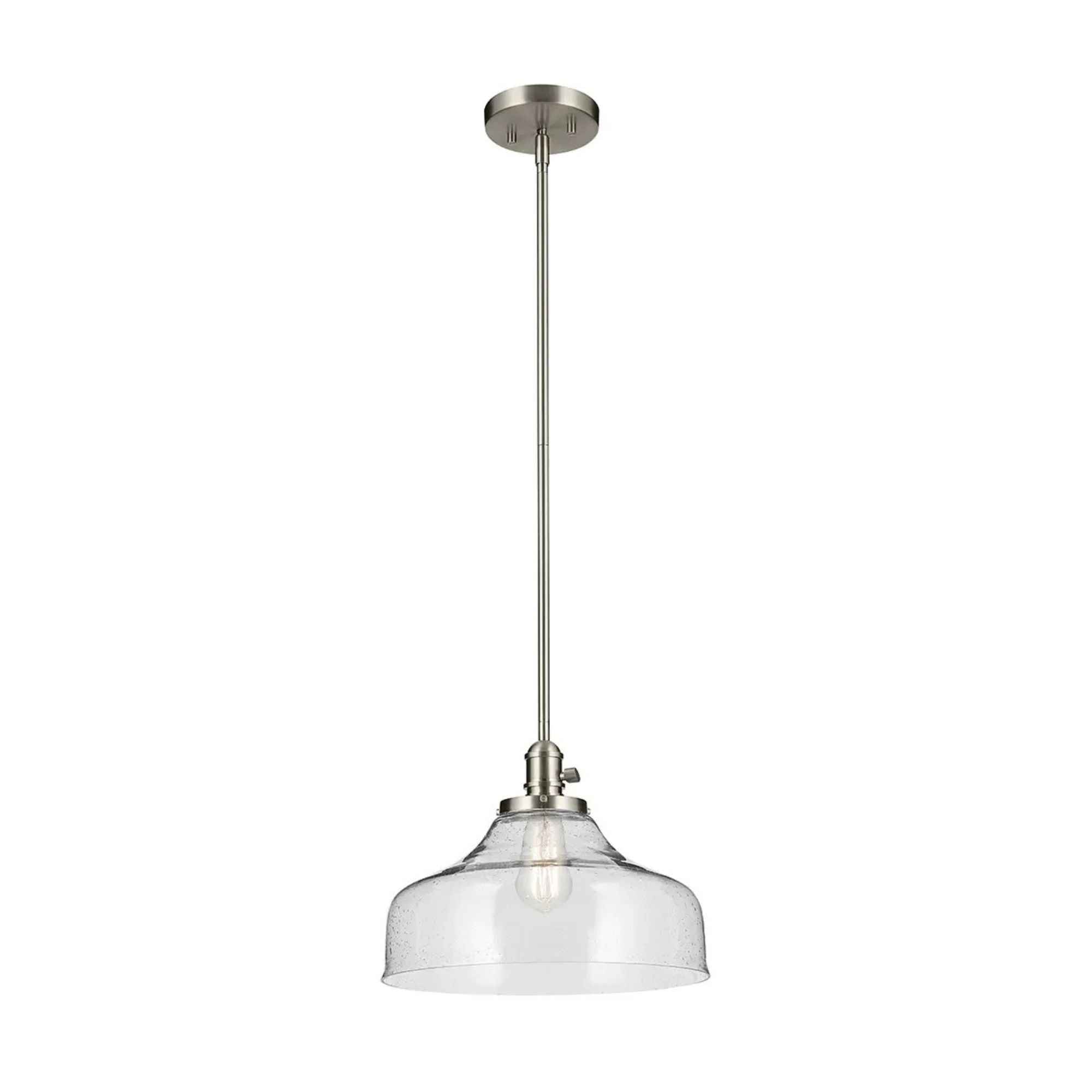 Avery 15" Bell Pendant, Brushed Nickel Finish