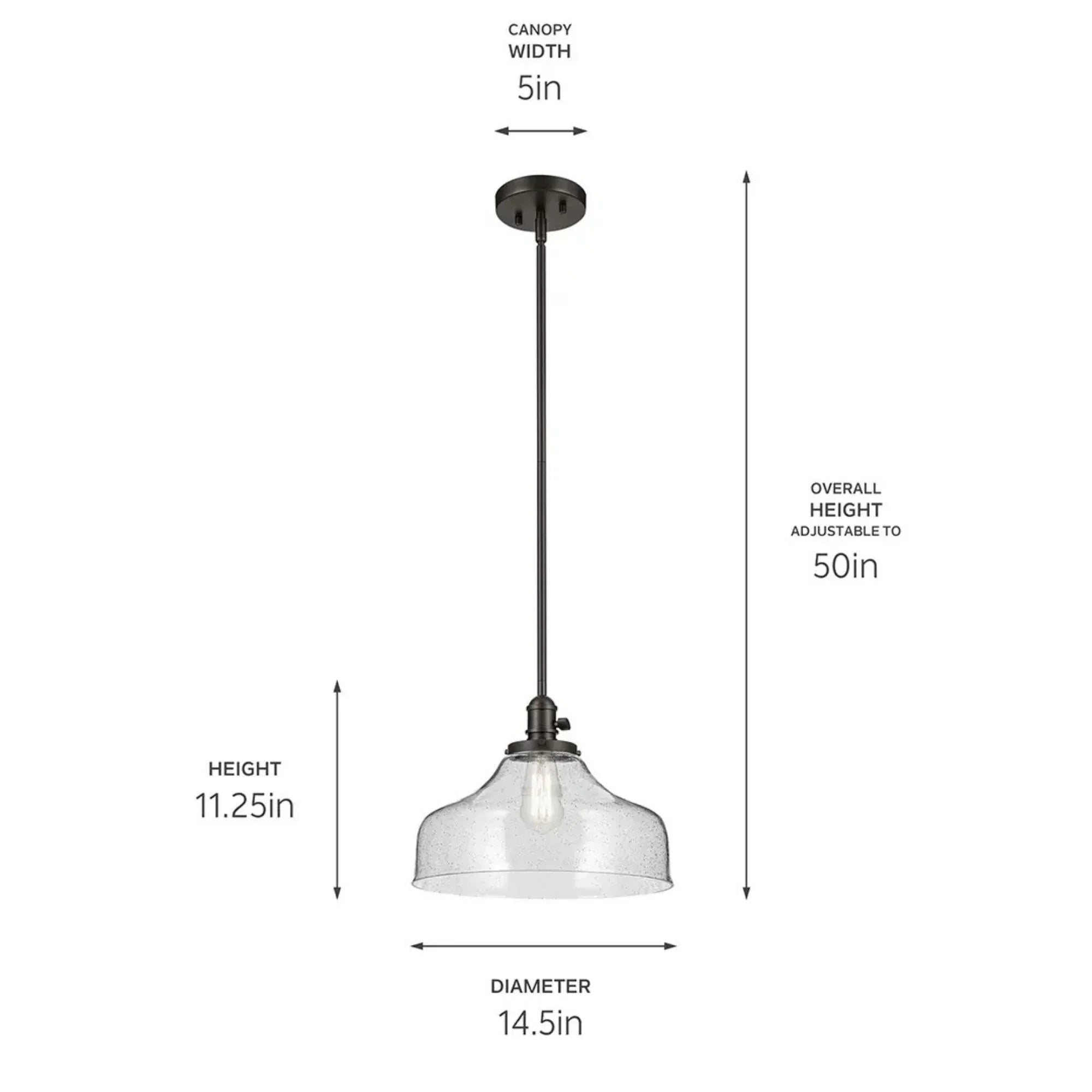 Kichler Lighting - Avery 15" Bell Pendant, Olde Bronze Finish | Bees Lighting
