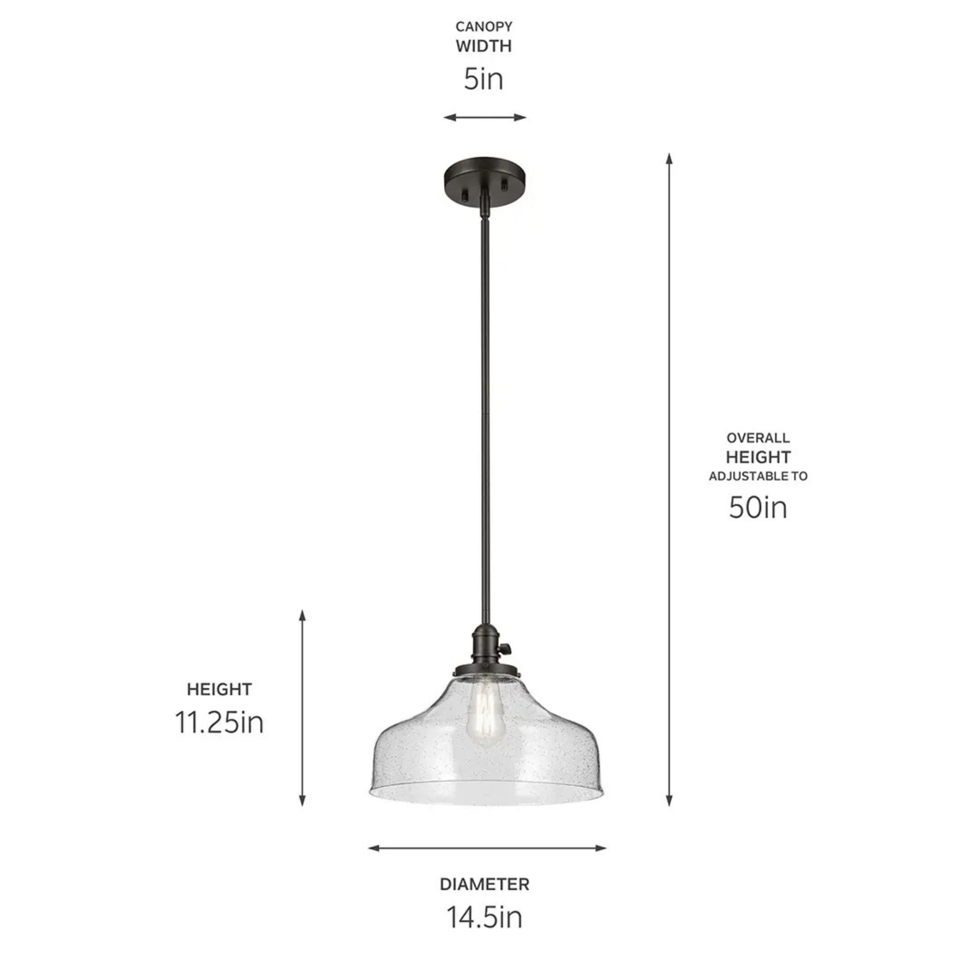 Kichler Avery 14.5 in. Bell Pendant Light Olde Bronze