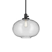 Avery 15" Globe Pendant, Black Finish