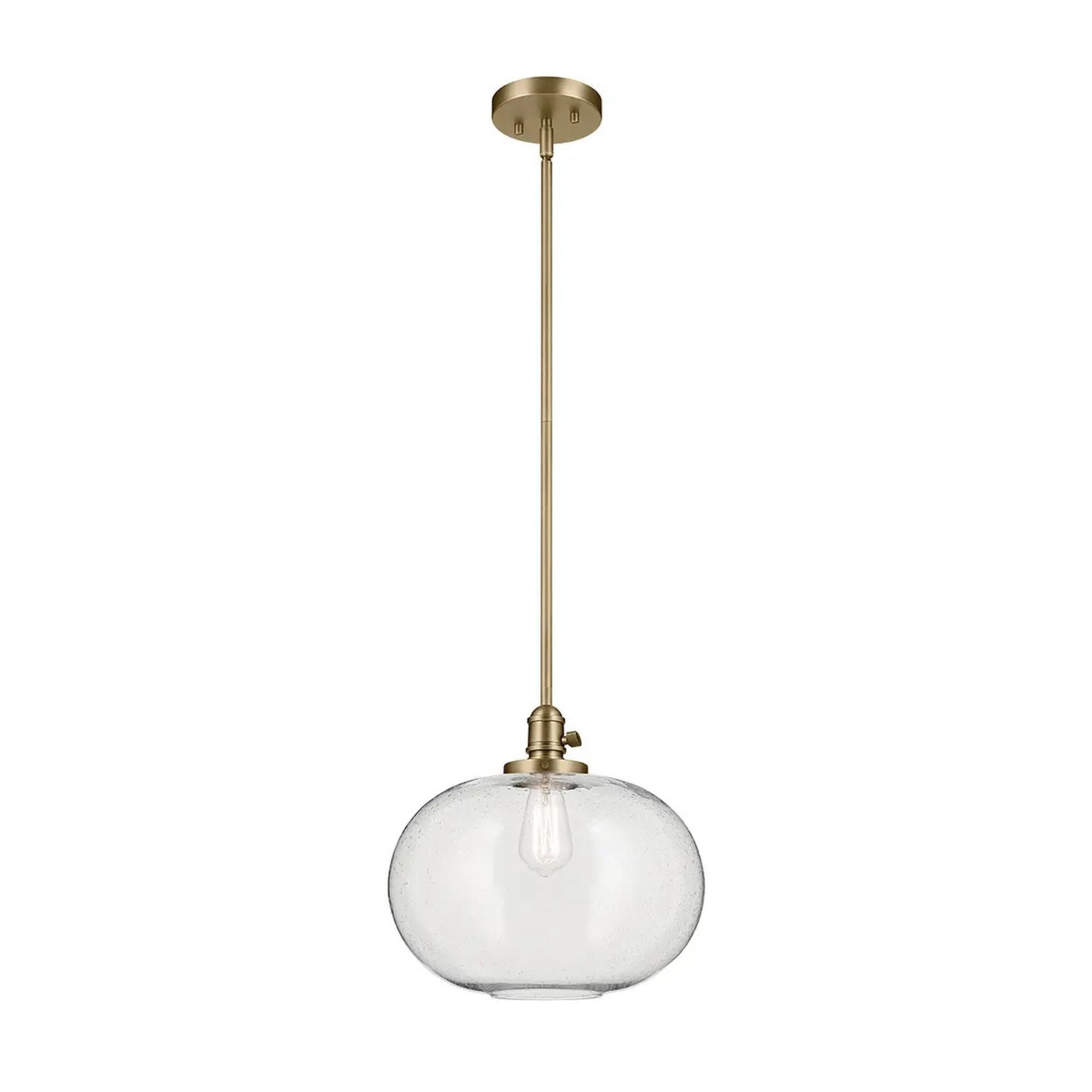 Kichler Avery 14.5 in. Globe Pendant Light Natural Brass