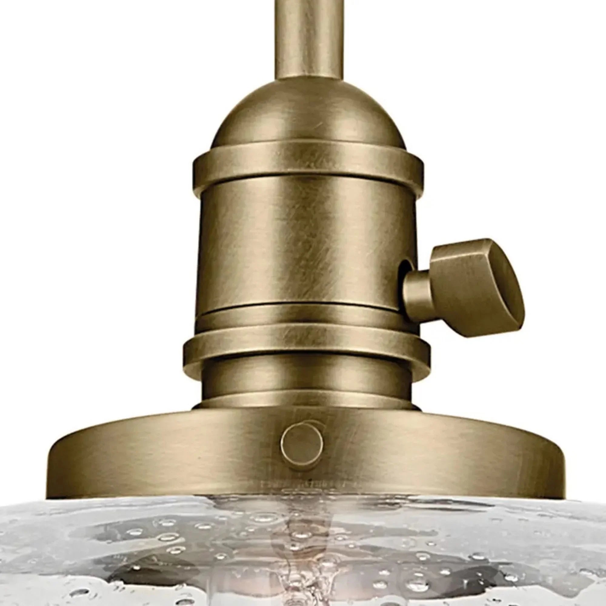 Avery 15" Globe Pendant, Natural Brass Finish