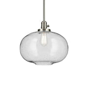 Avery 15" Globe Pendant, Brushed Nickel Finish