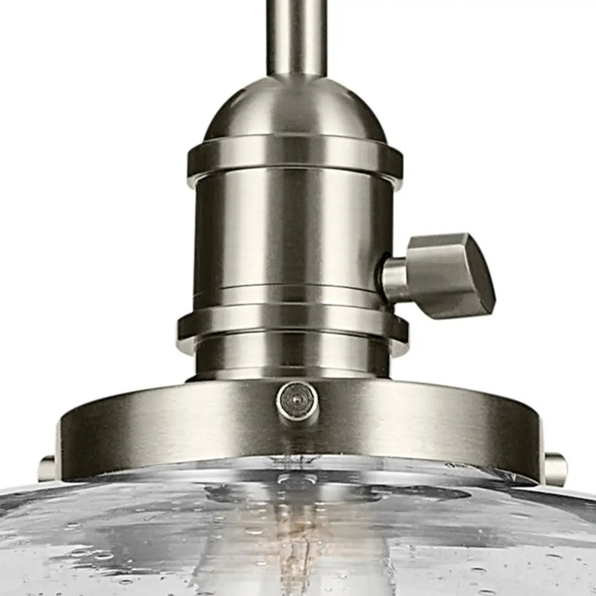 Avery 15" Globe Pendant, Brushed Nickel Finish