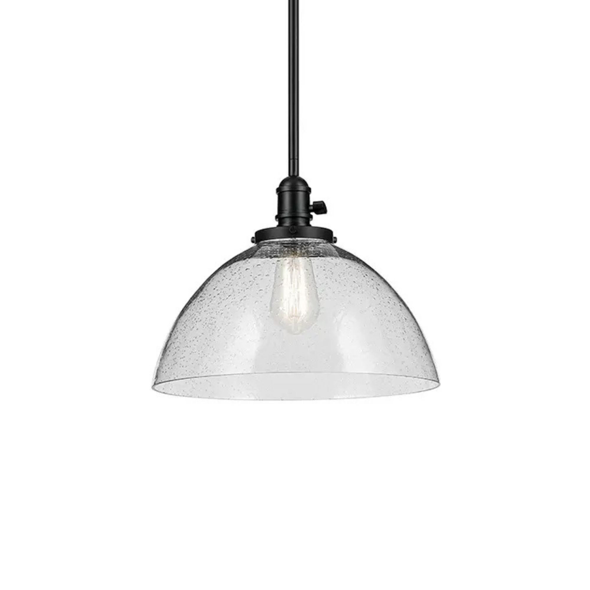 Avery 14" Dome Pendant, Black Finish