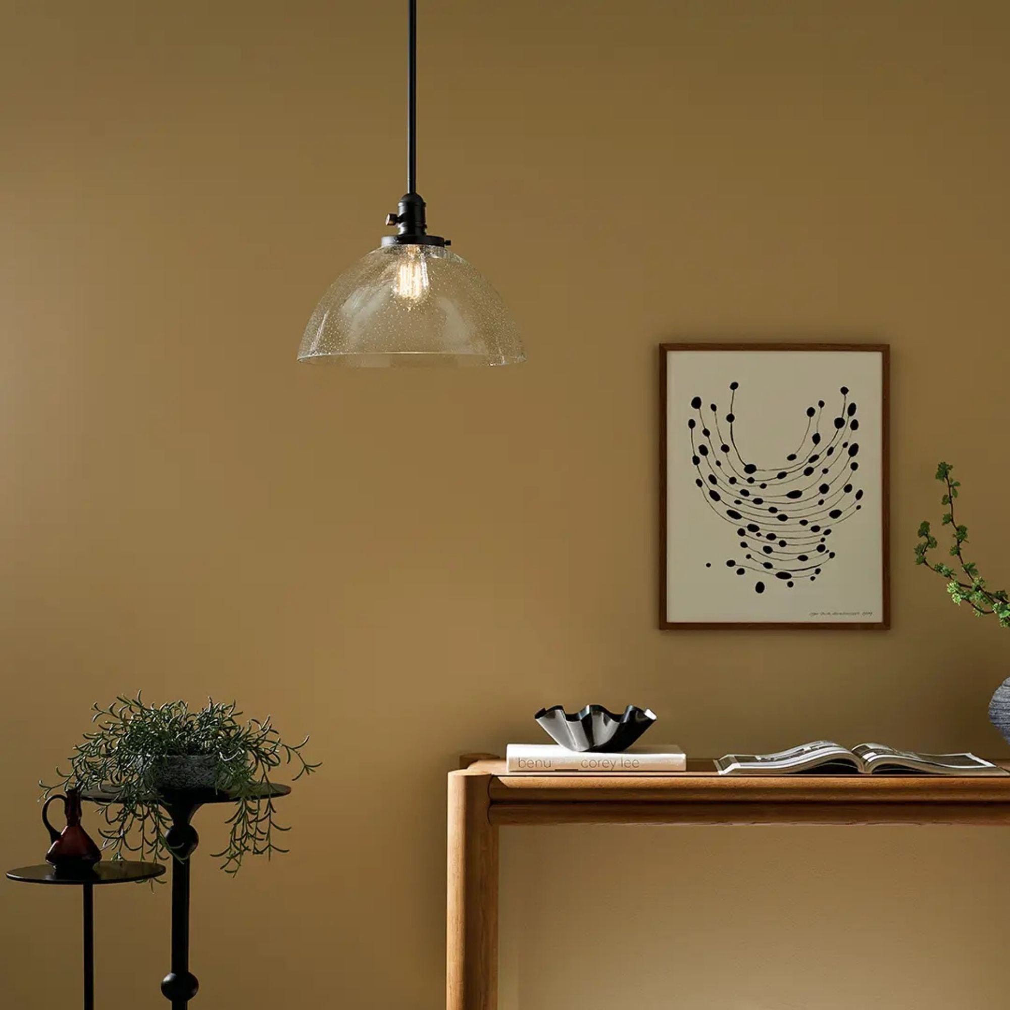 Kichler Avery 14 in. Dome Pendant Light Black