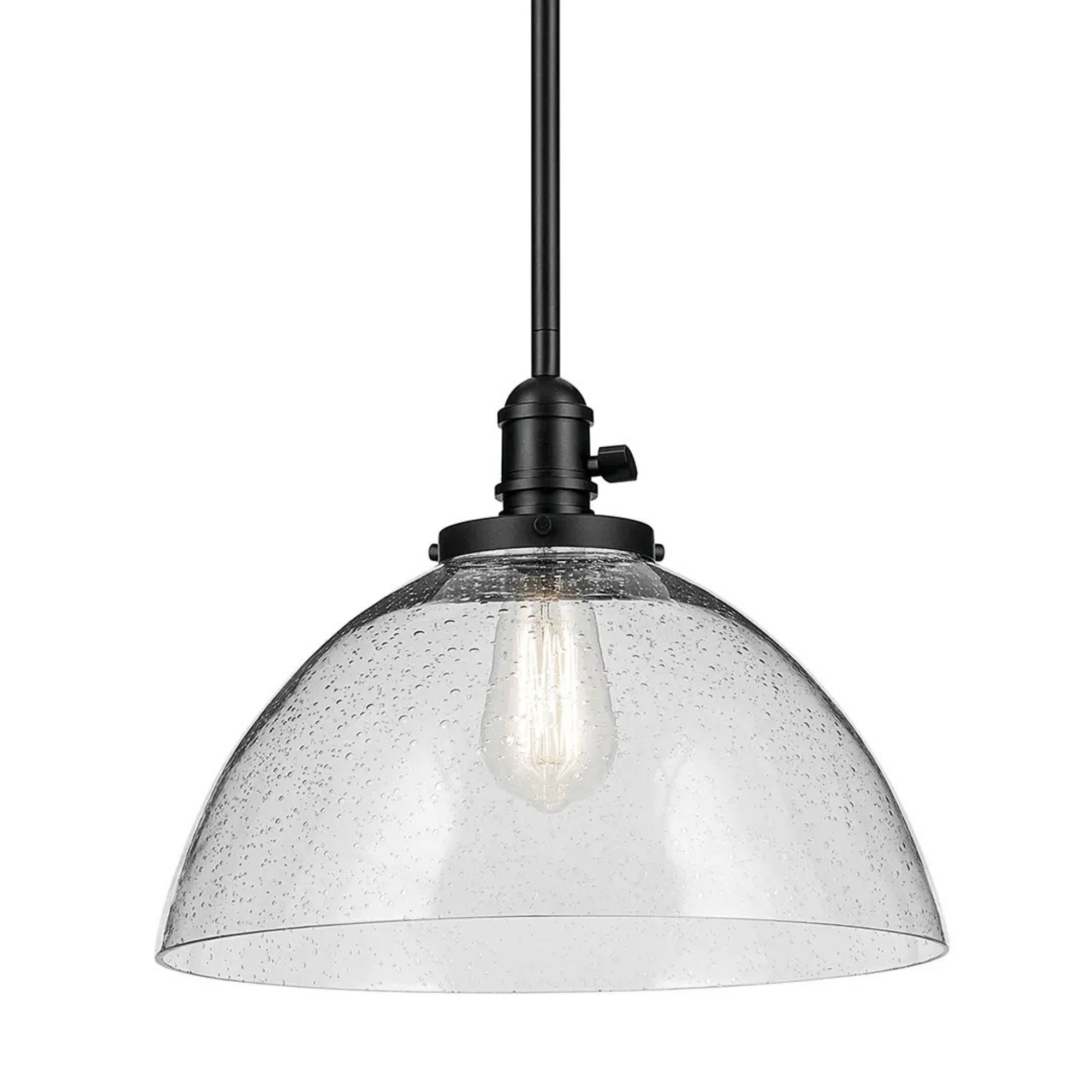 Avery 14" Dome Pendant, Black Finish