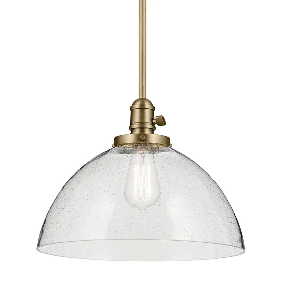 Kichler Avery 14 in. Dome Pendant Light Natural Brass