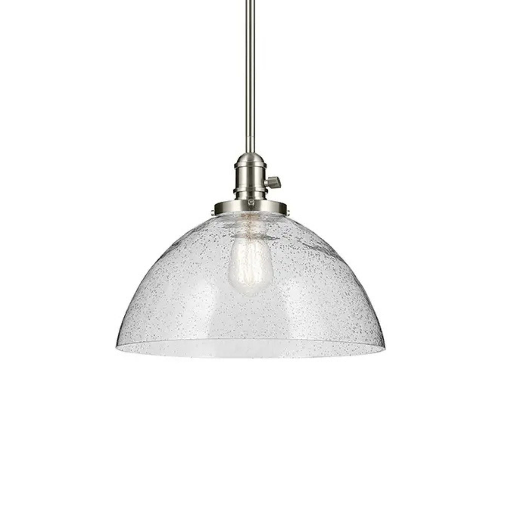 Avery 14" Dome Pendant, Brushed Nickel Finish