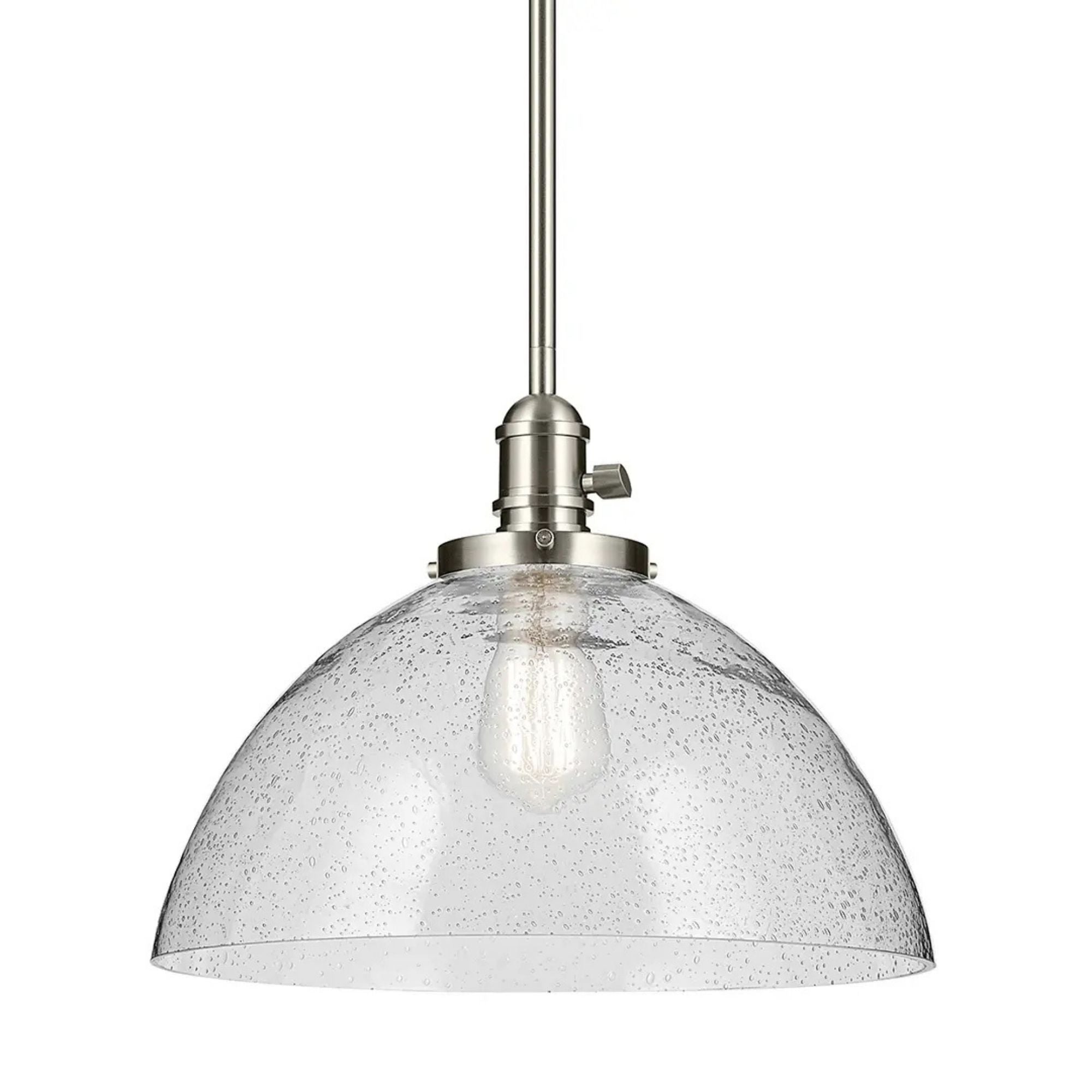 Avery 14" Dome Pendant, Brushed Nickel Finish