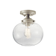 Avery 10" Semi-Flush Mount, Brushed Nickel Finish