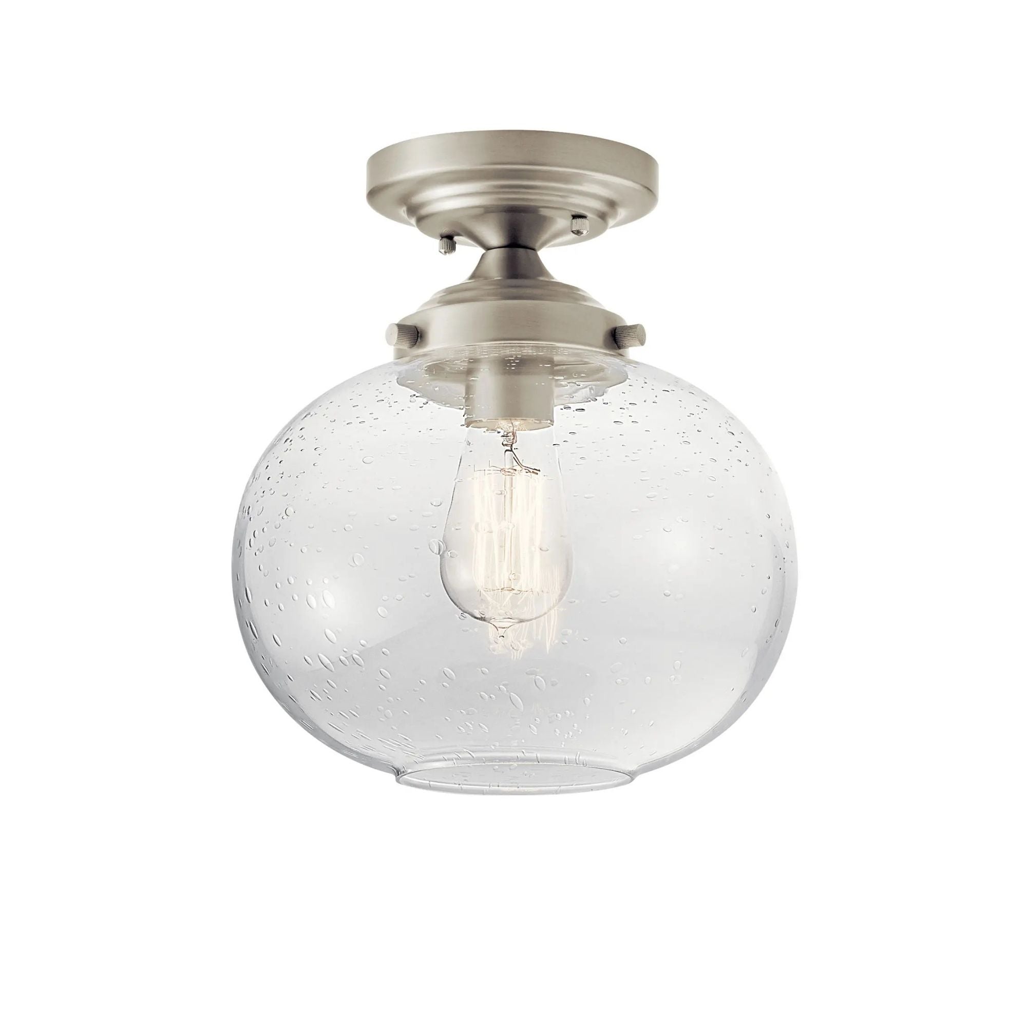 Avery 10" Semi-Flush Mount, Brushed Nickel Finish