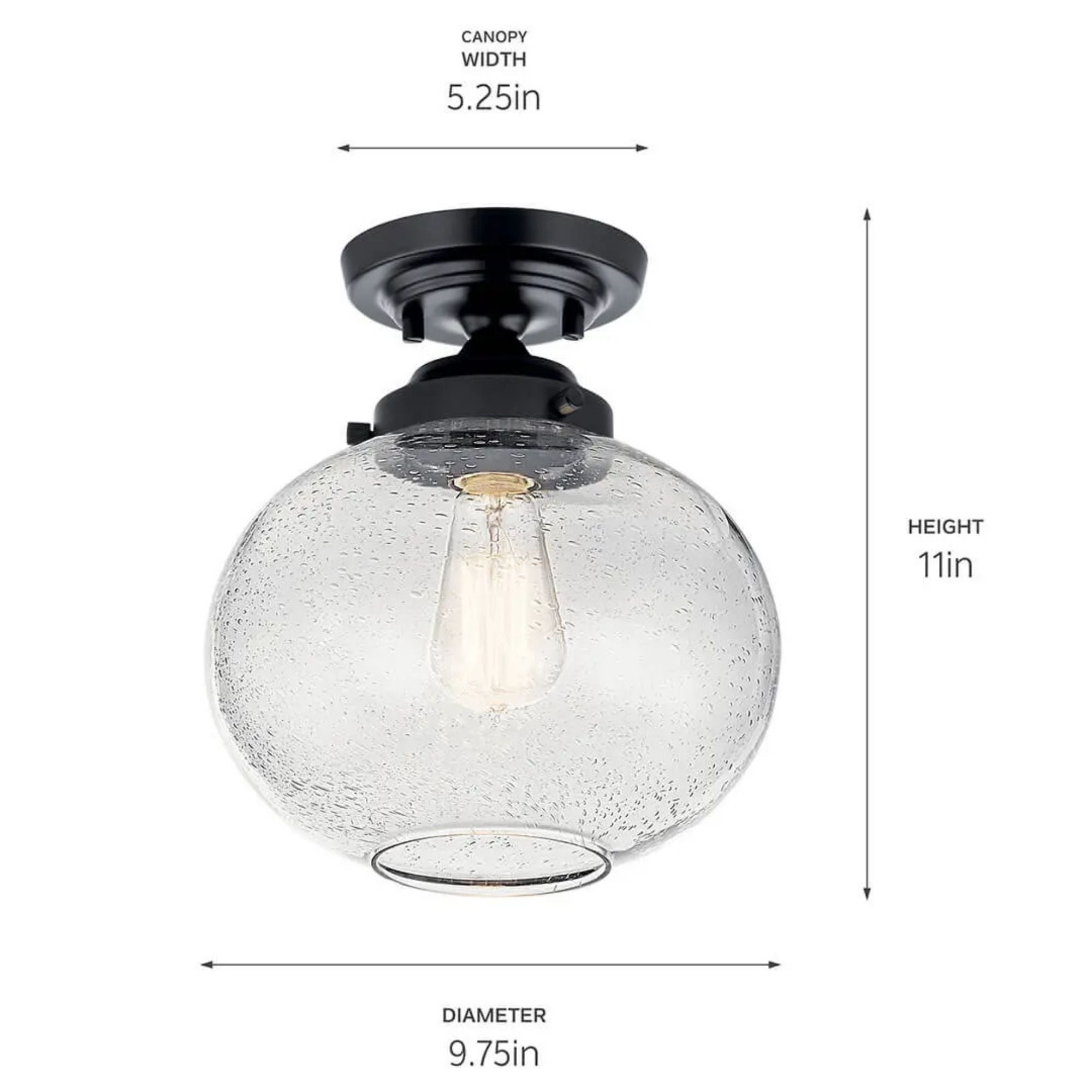 Avery 10" Semi-Flush Mount, Olde Bronze Finish