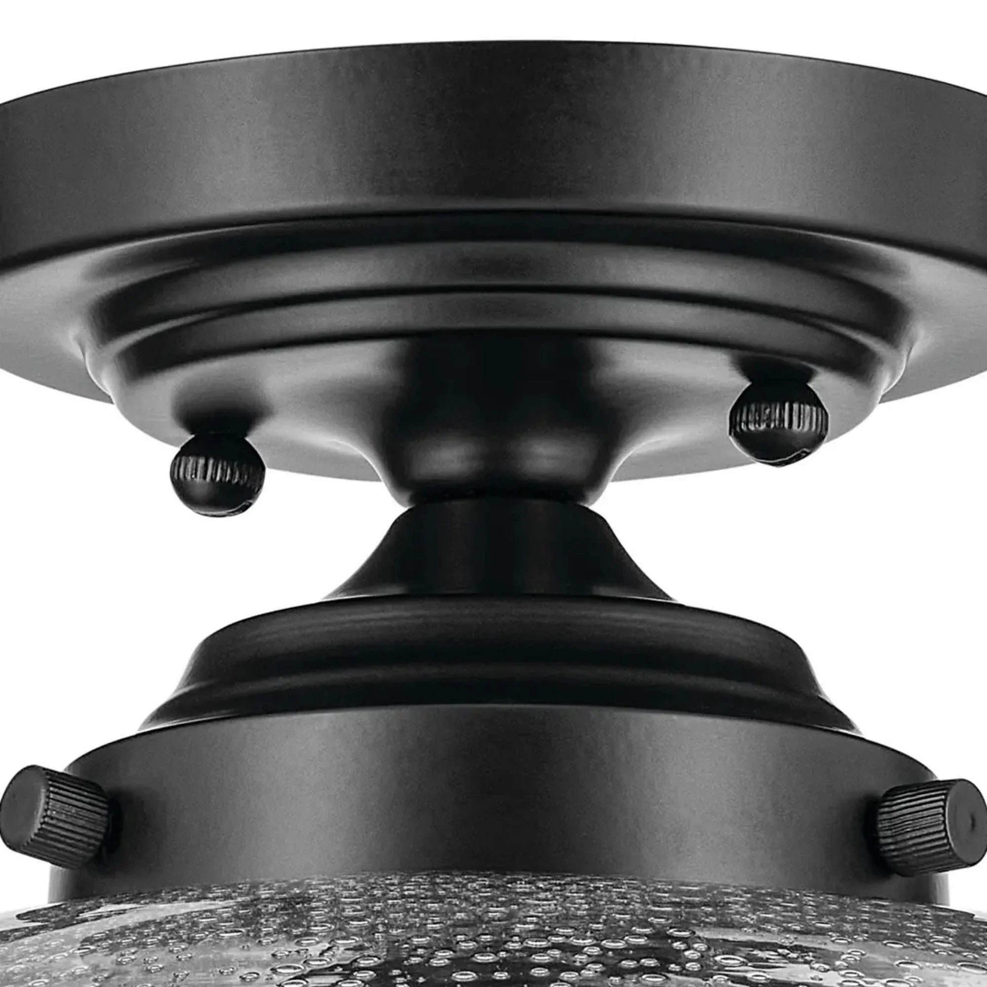 Avery 15" Semi-Flush Mount, Black Finish