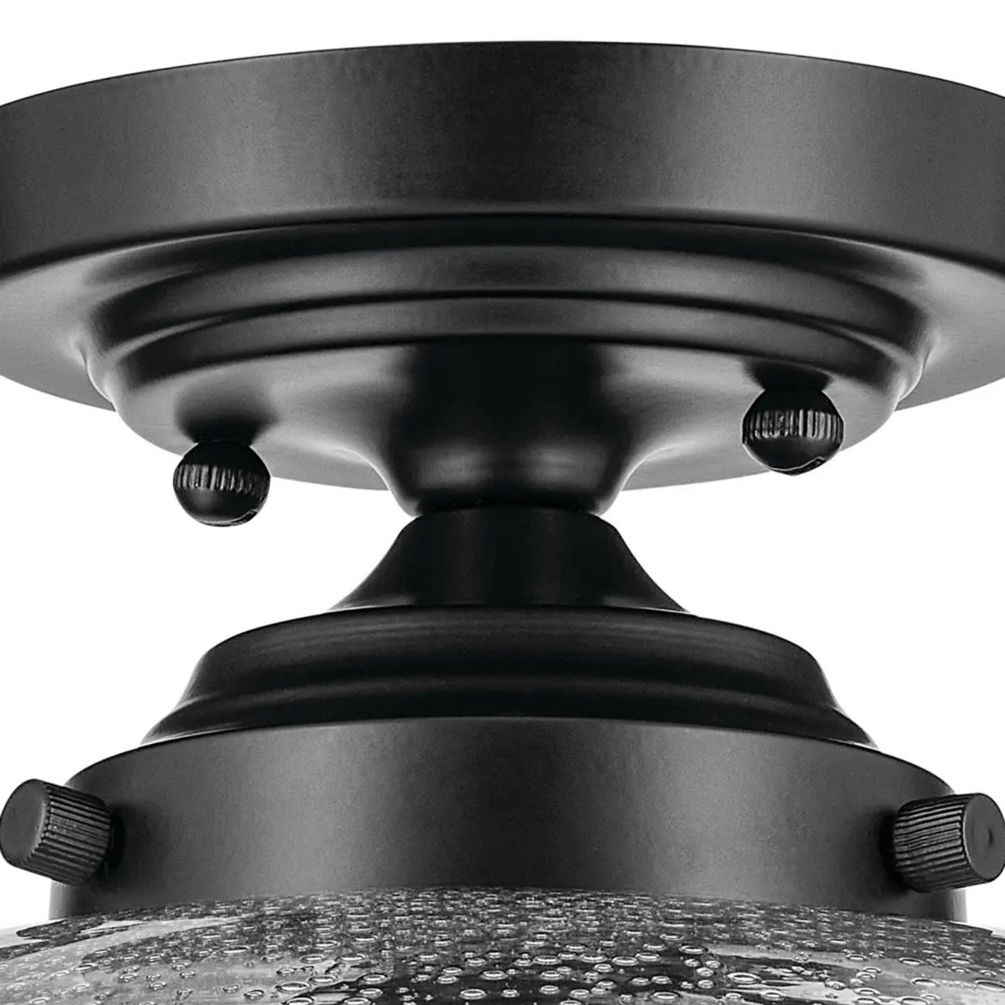 Avery 15" Semi-Flush Mount, Black Finish