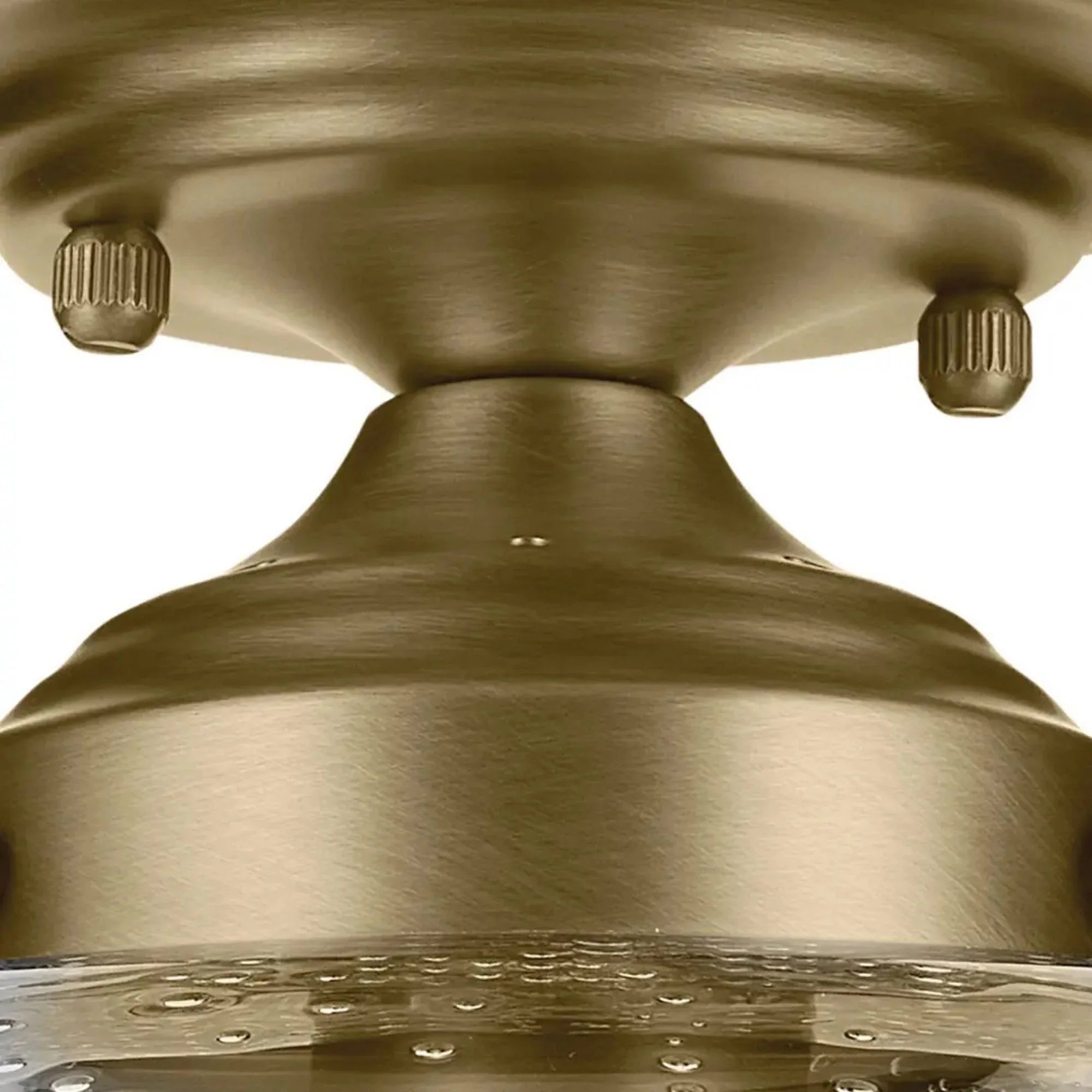 Avery 15" Semi-Flush Mount, Natural Brass Finish