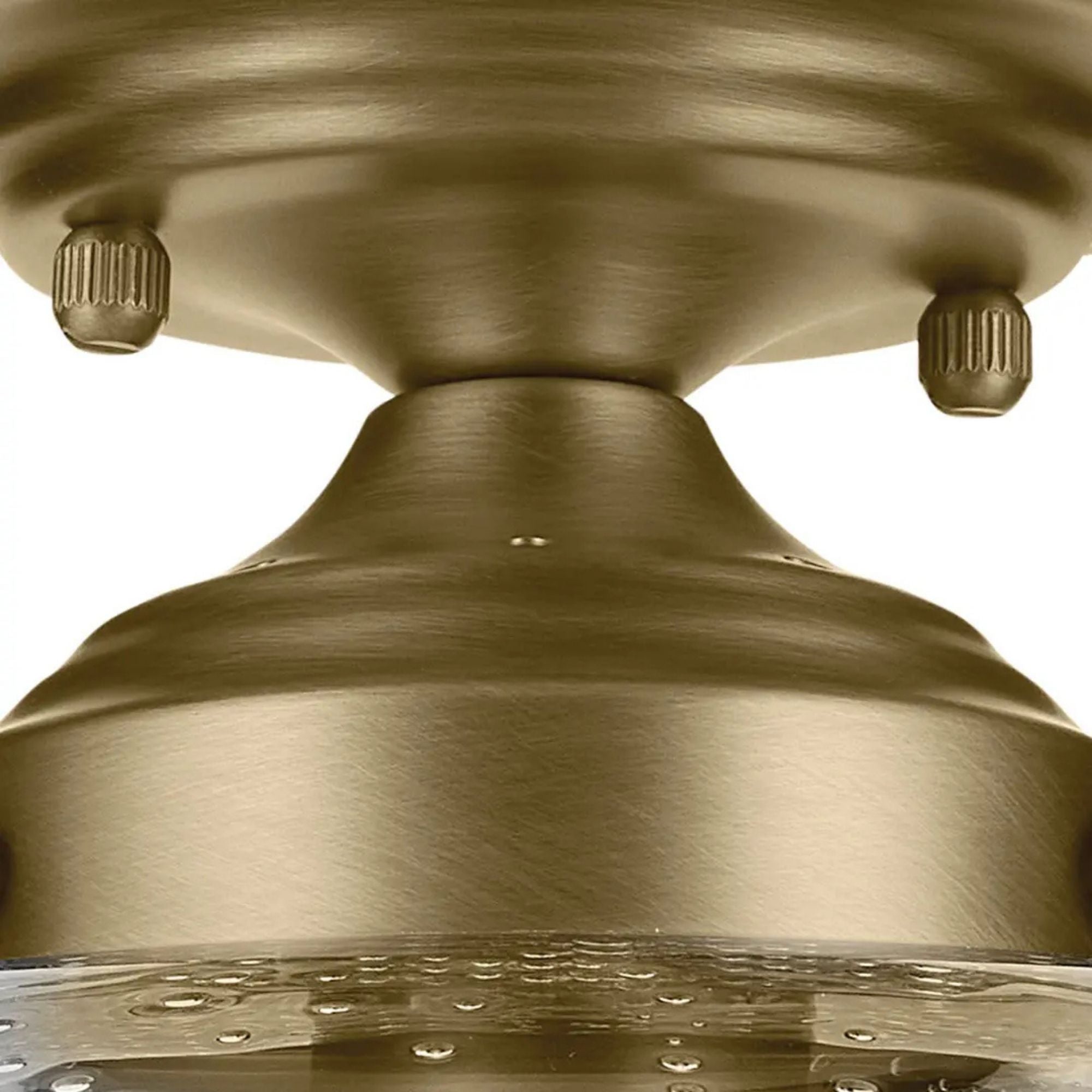 Avery 15" Semi-Flush Mount, Natural Brass Finish