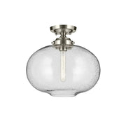 Avery 15" Semi-Flush Mount, Brushed Nickel Finish