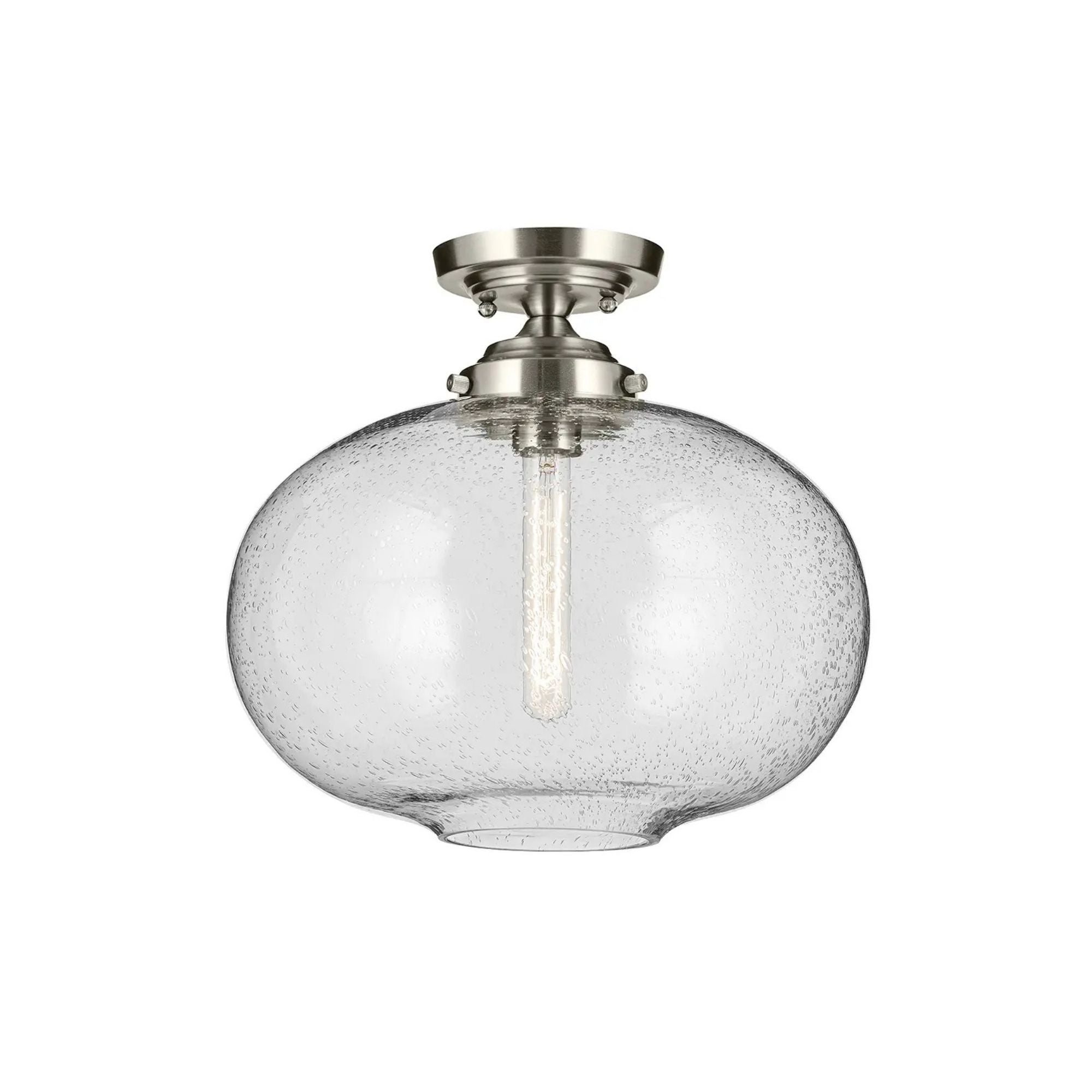 Avery 15" Semi-Flush Mount, Brushed Nickel Finish