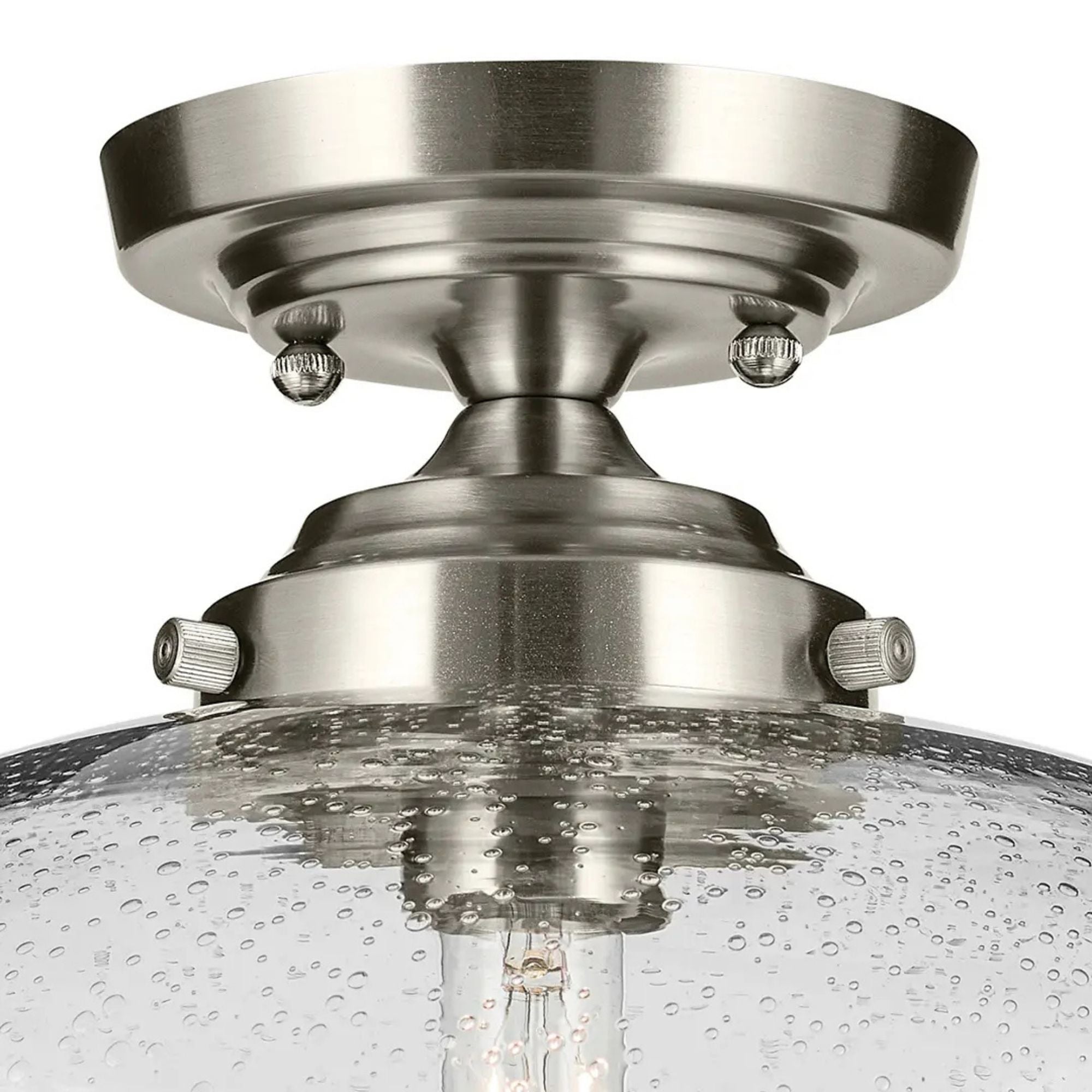 Avery 15" Semi-Flush Mount, Brushed Nickel Finish