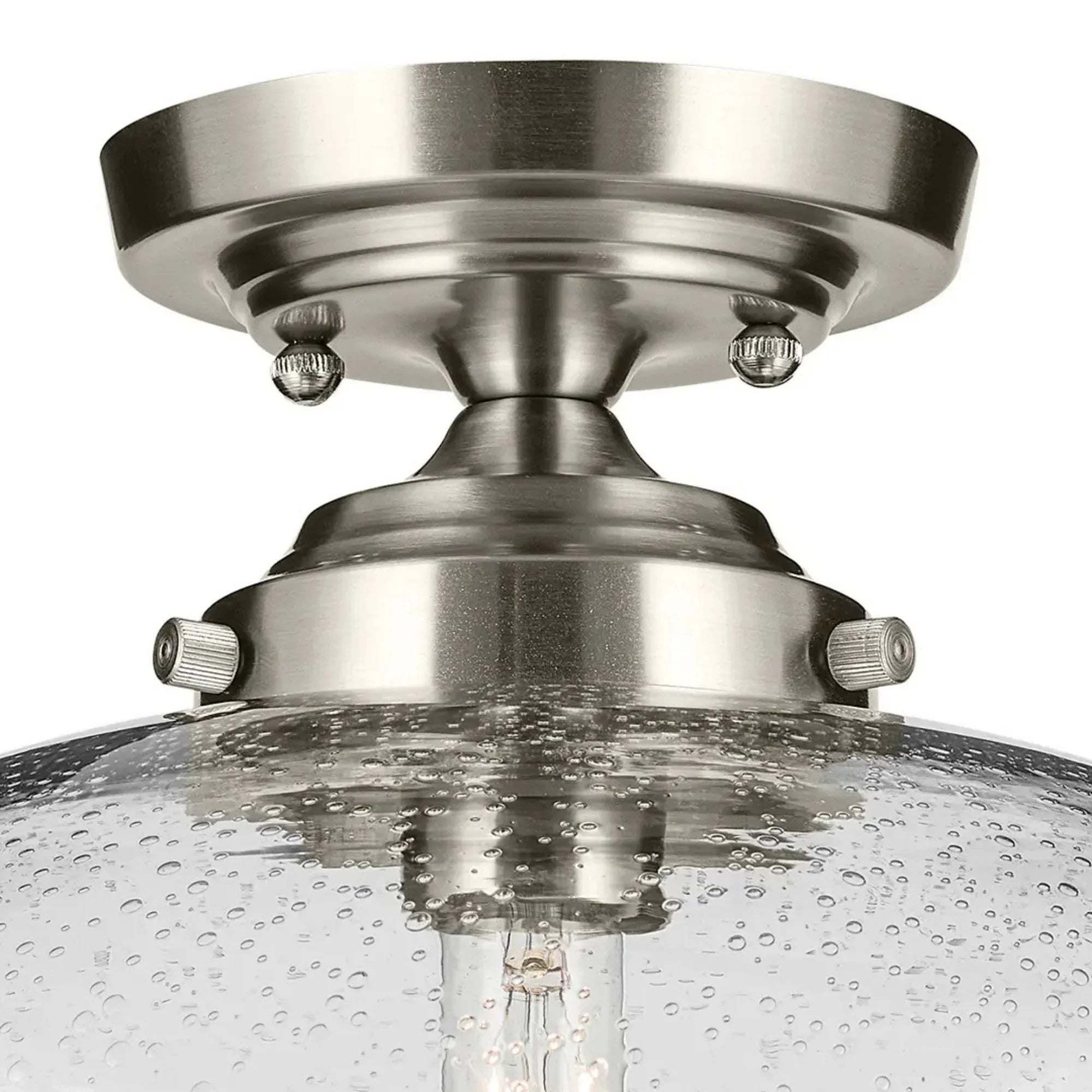 Avery 15" Semi-Flush Mount, Brushed Nickel Finish