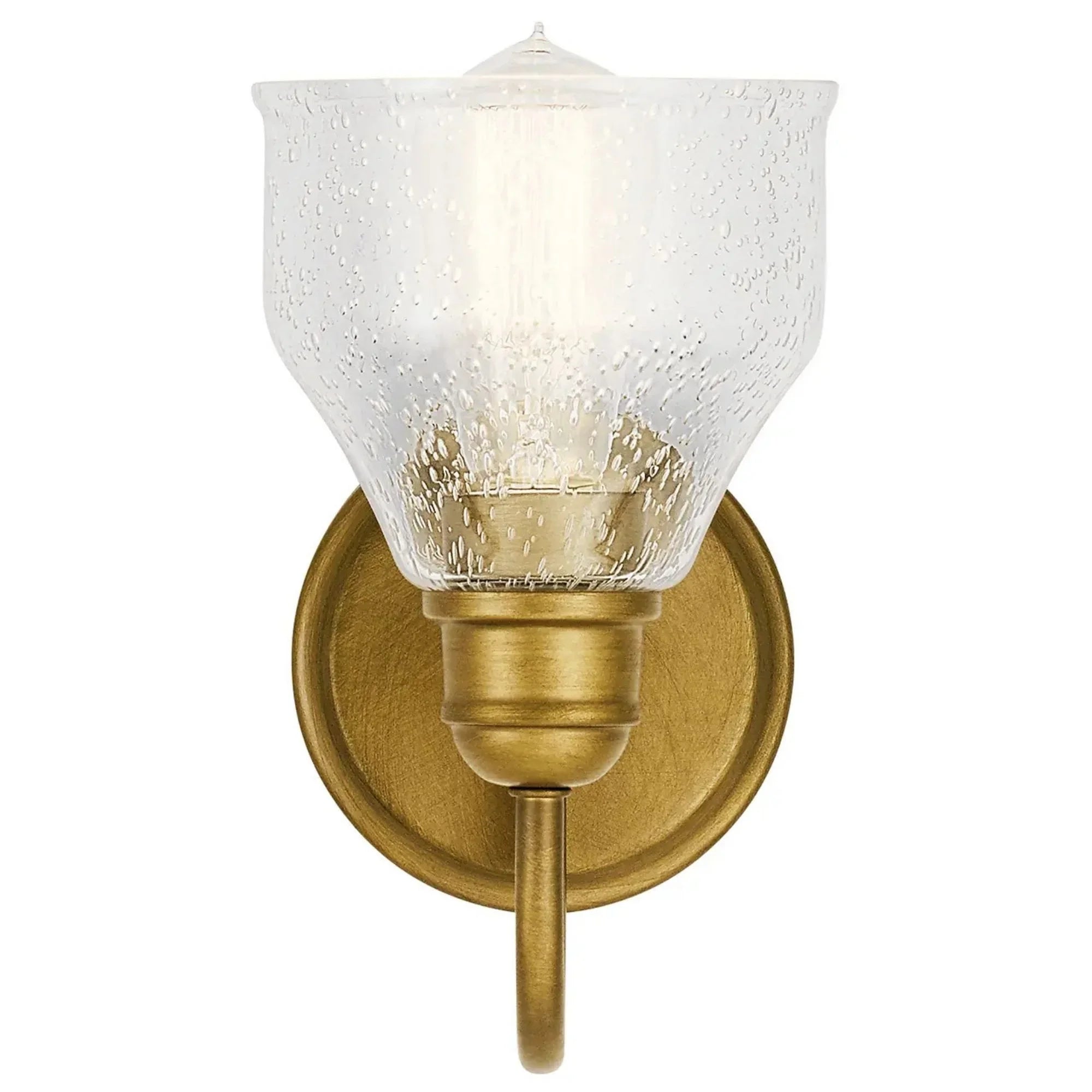 Avery 10" Wall Sconce, Natural Brass Finish