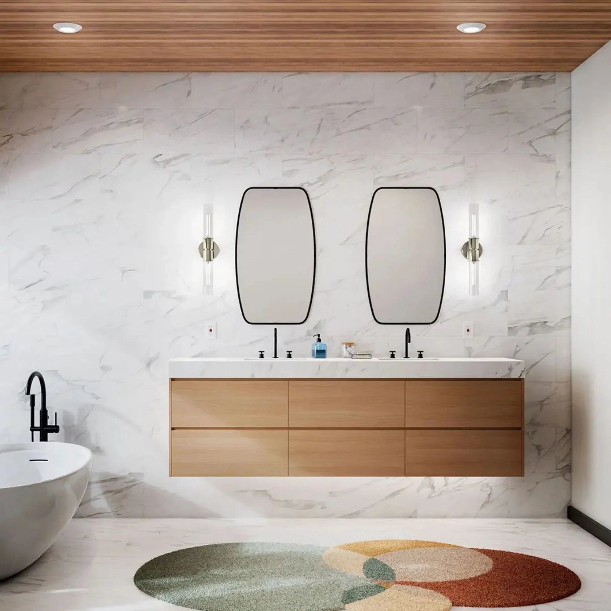 Kichler Aviv 24 in. Wall Sconce Polished Nickel 2-Light