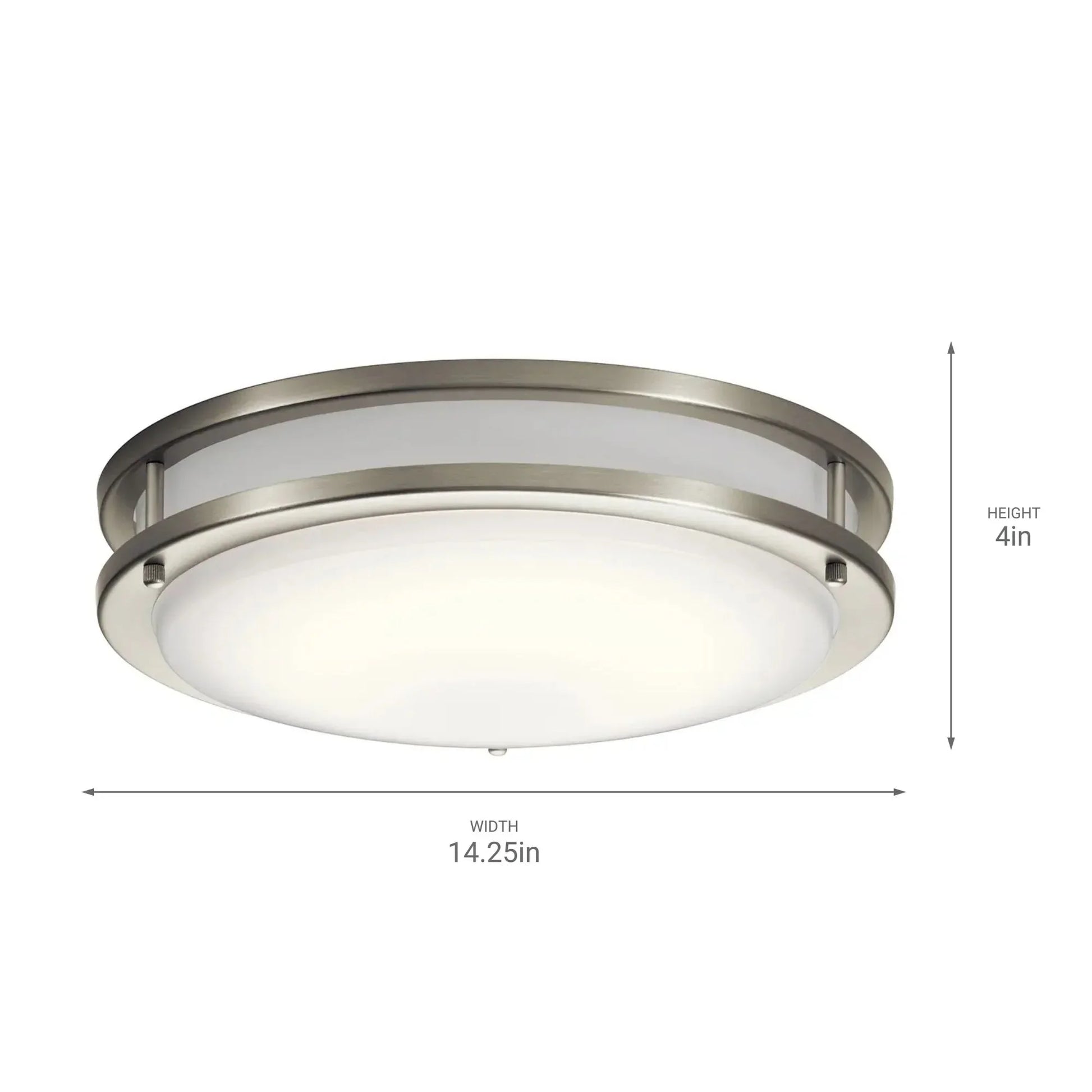 Kichler Lighting - Avon 14" LED Flush Mount, Brushed Nickel Finish | Bees Lighting