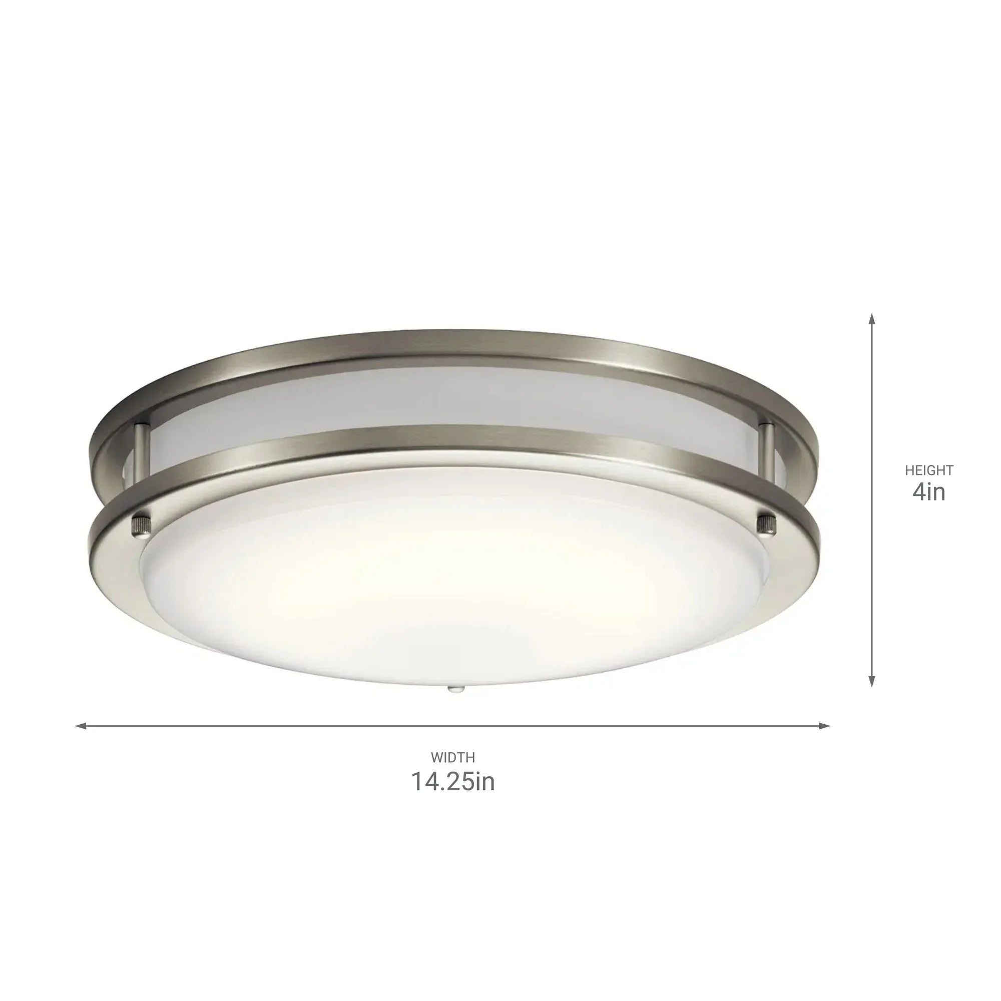 Kichler Lighting - Avon 14" LED Flush Mount, Brushed Nickel Finish | Bees Lighting