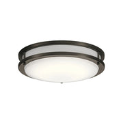 Avon 14" LED Flush Mount, Olde Bronze Finish
