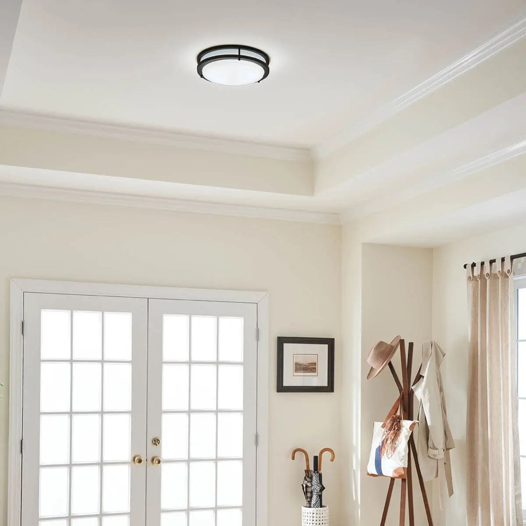 Avon 14" LED Flush Mount, Olde Bronze Finish