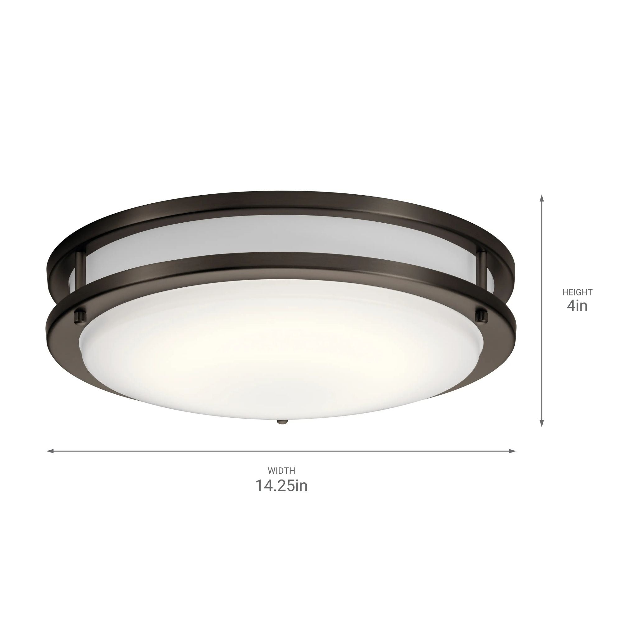 Avon 14" LED Flush Mount, Olde Bronze Finish
