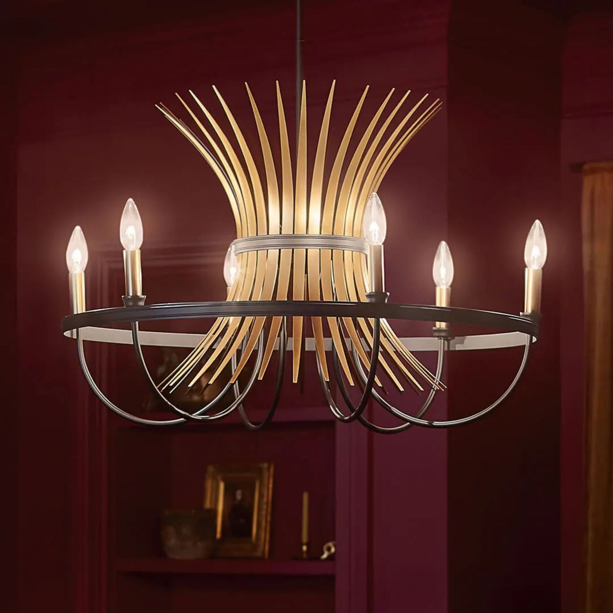 Kichler Lighting - Baile 29" 6-Light Chandelier, Black Finish | Bees Lighting