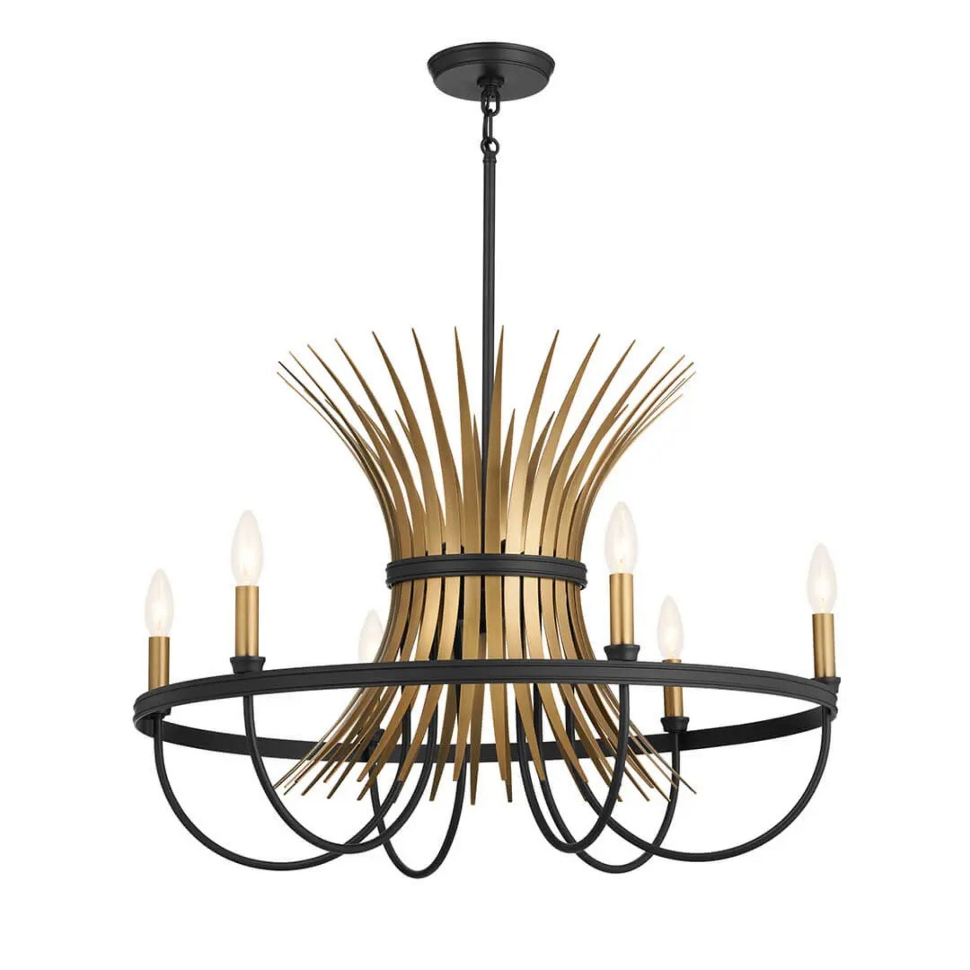 Kichler Lighting - Baile 29" 6-Light Chandelier, Black Finish | Bees Lighting
