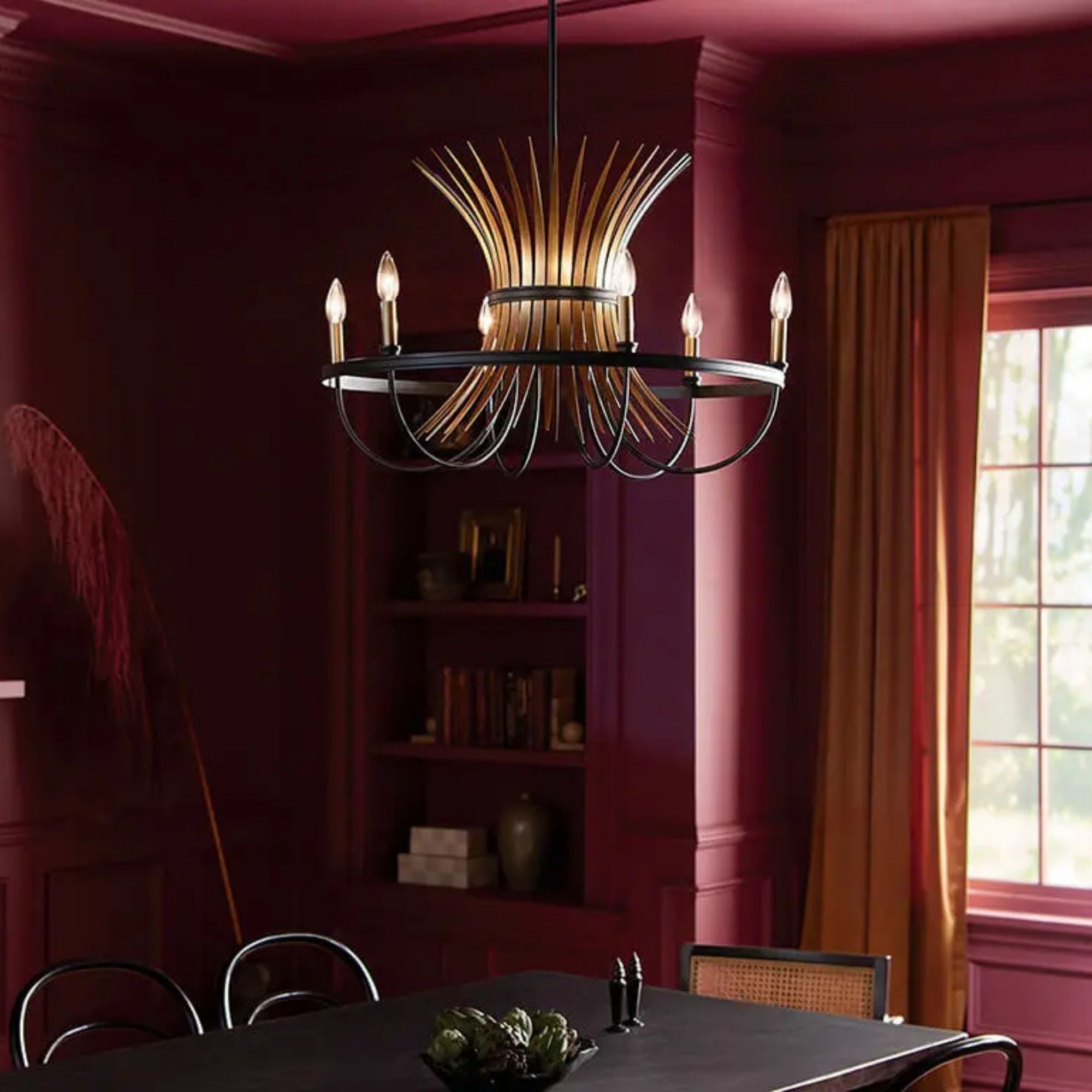 Kichler Lighting - Baile 29" 6-Light Chandelier, Black Finish | Bees Lighting