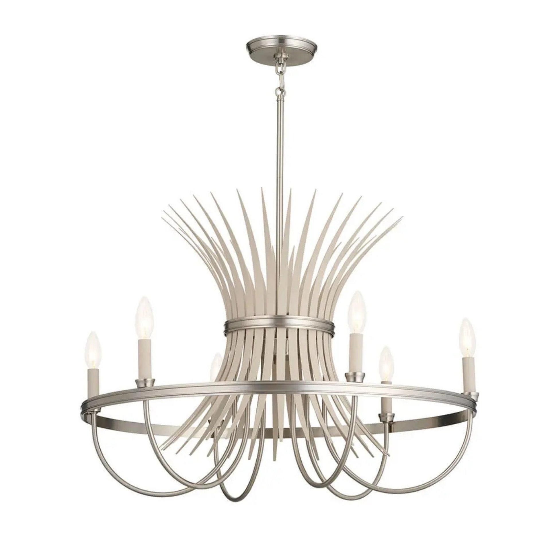 Kichler Lighting - Baile 29" 6-Light Chandelier, Brushed Nickel Finish | Bees Lighting