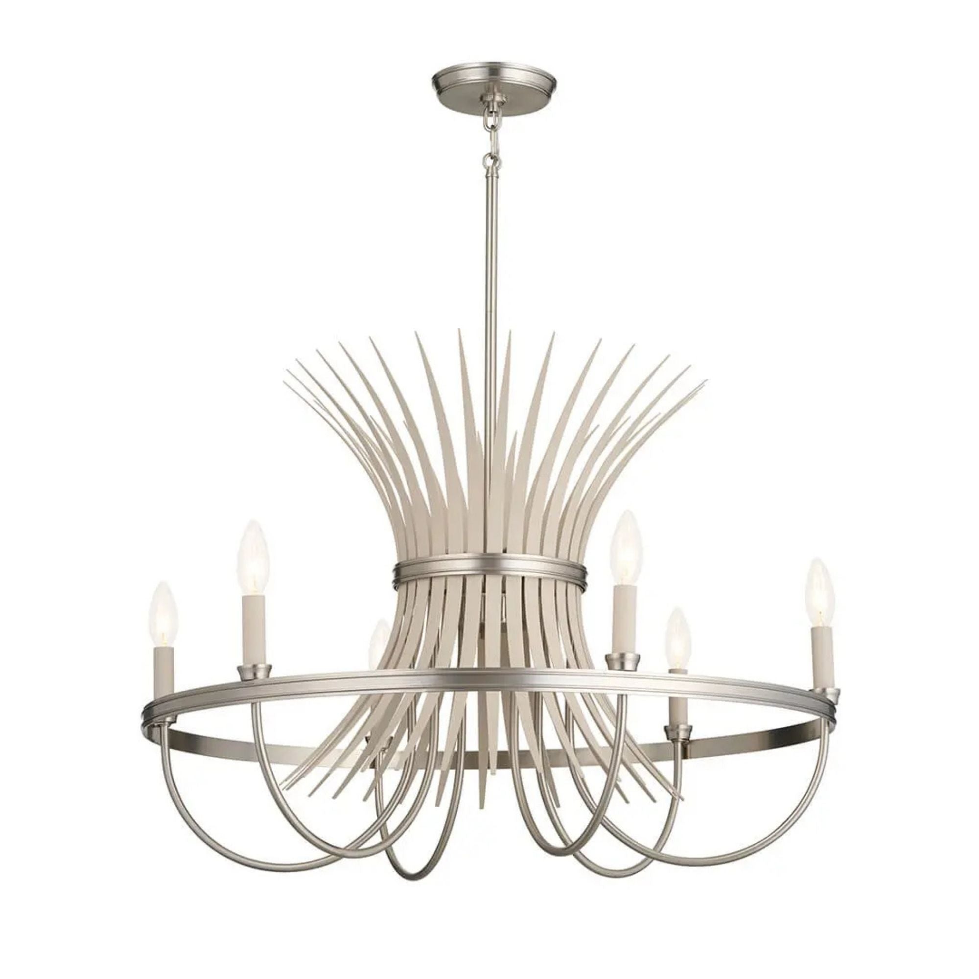 Kichler Lighting - Baile 29" 6-Light Chandelier, Brushed Nickel Finish | Bees Lighting