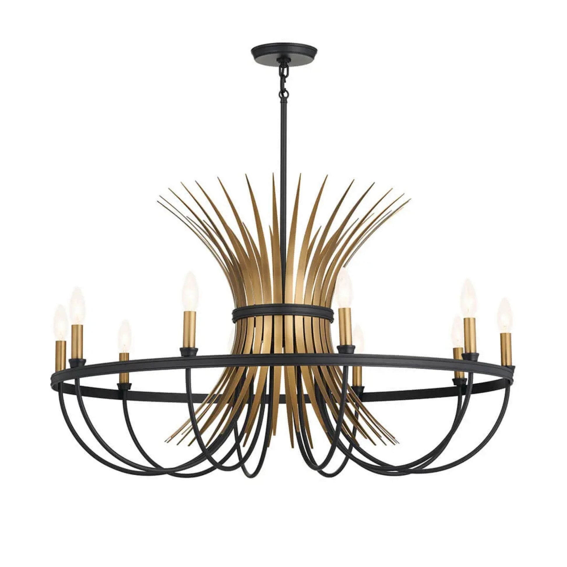 Kichler Lighting - Baile 37" 10-Light Chandelier, Black Finish | Bees Lighting