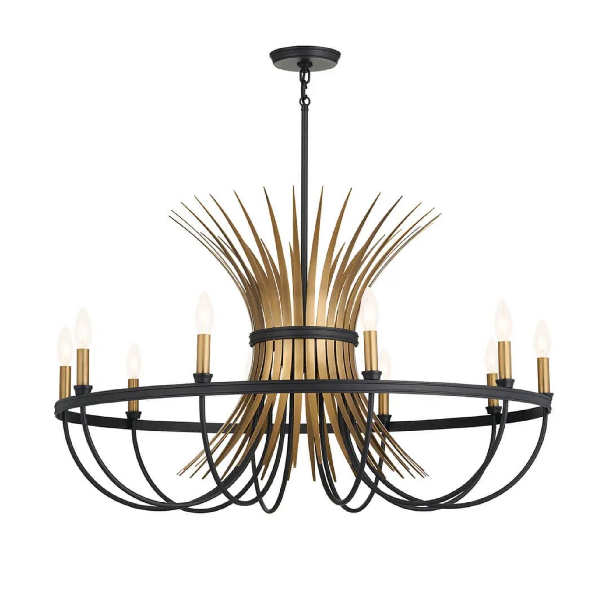 Kichler Lighting - Baile 37" 10-Light Chandelier, Black Finish | Bees Lighting