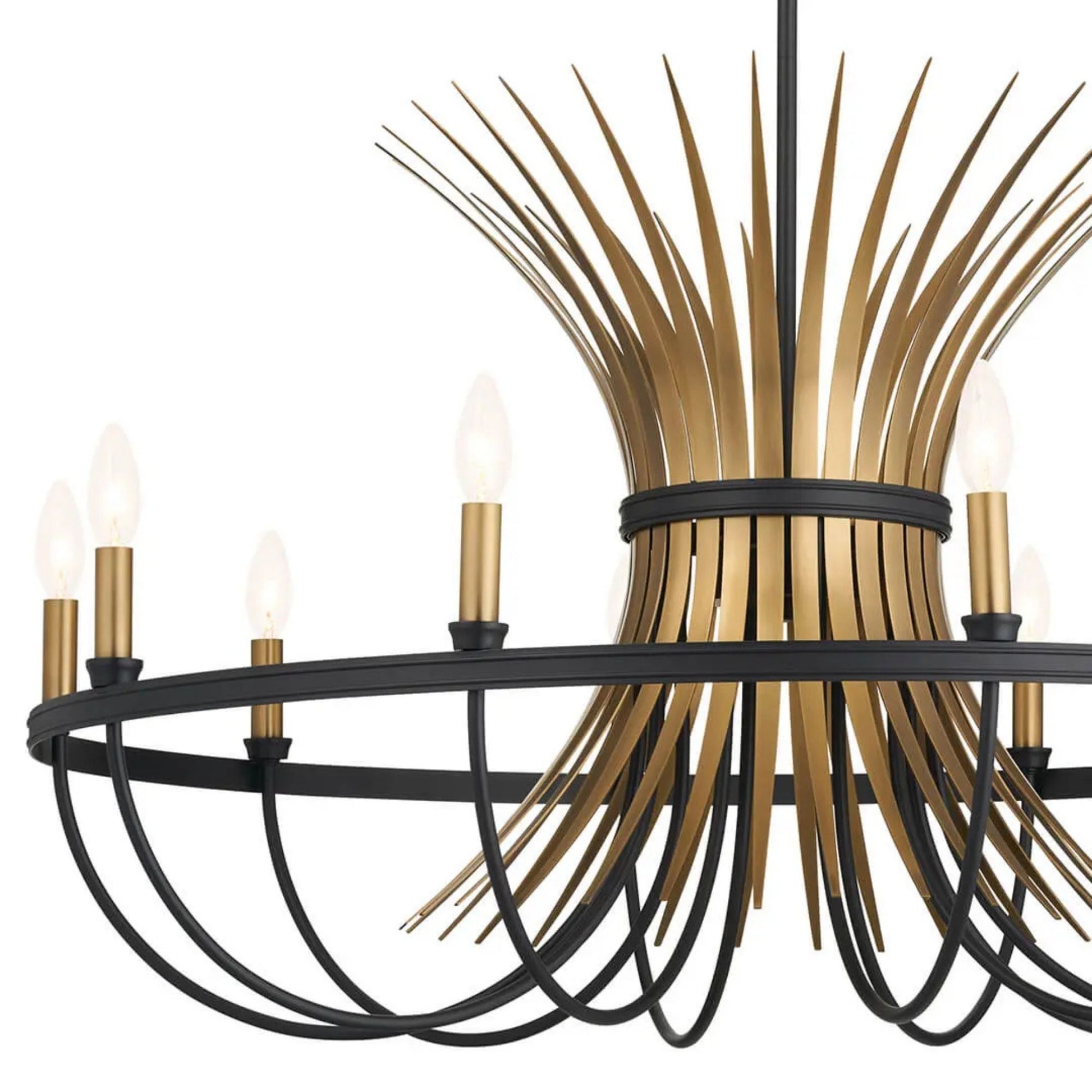 Kichler Lighting - Baile 37" 10-Light Chandelier, Black Finish | Bees Lighting