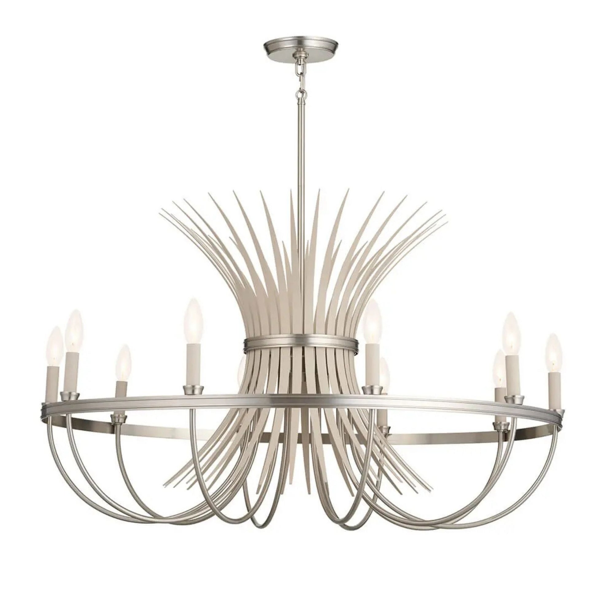 Kichler Lighting - Baile 37" 10-Light Chandelier, Brushed Nickel Finish | Bees Lighting