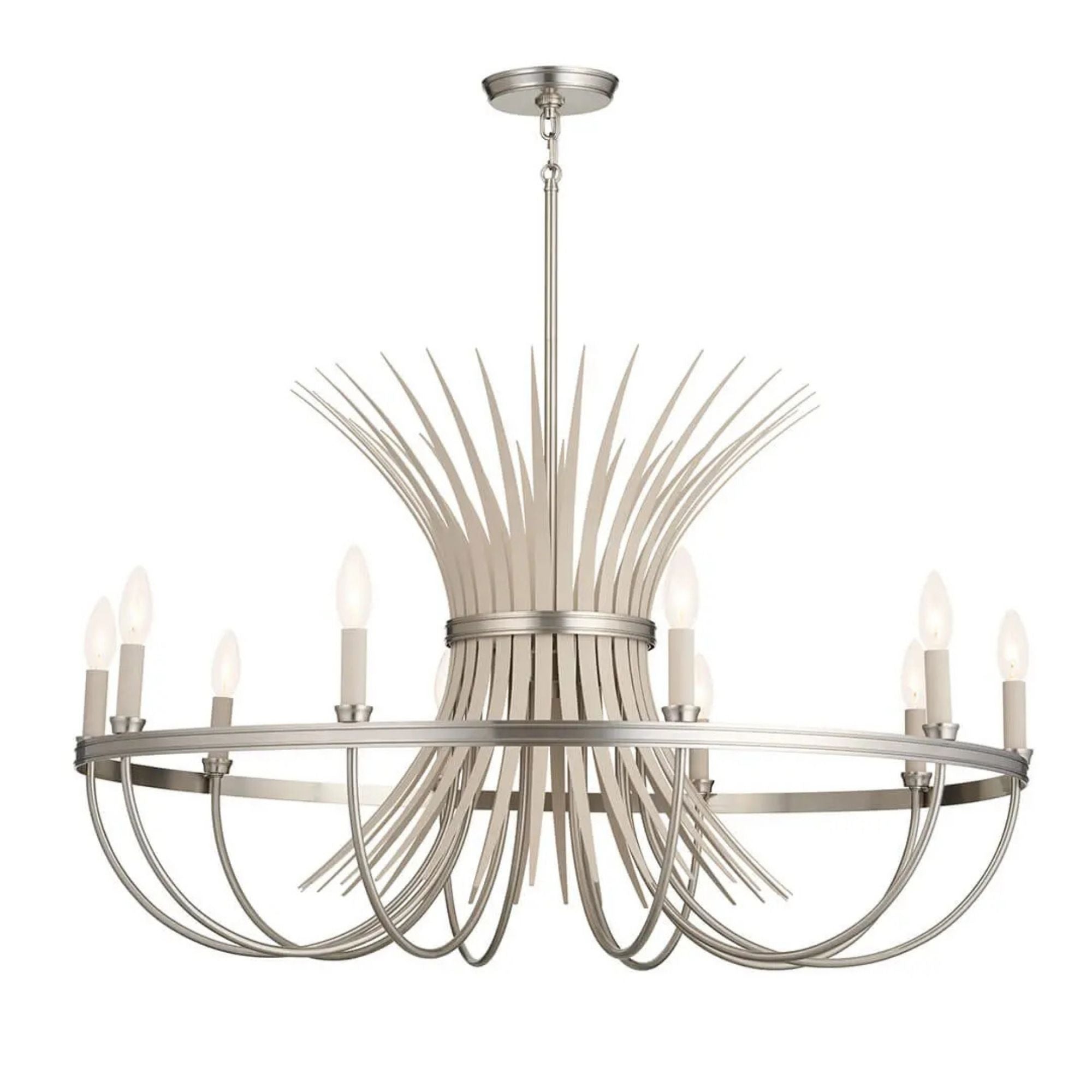 Kichler Lighting - Baile 37" 10-Light Chandelier, Brushed Nickel Finish | Bees Lighting