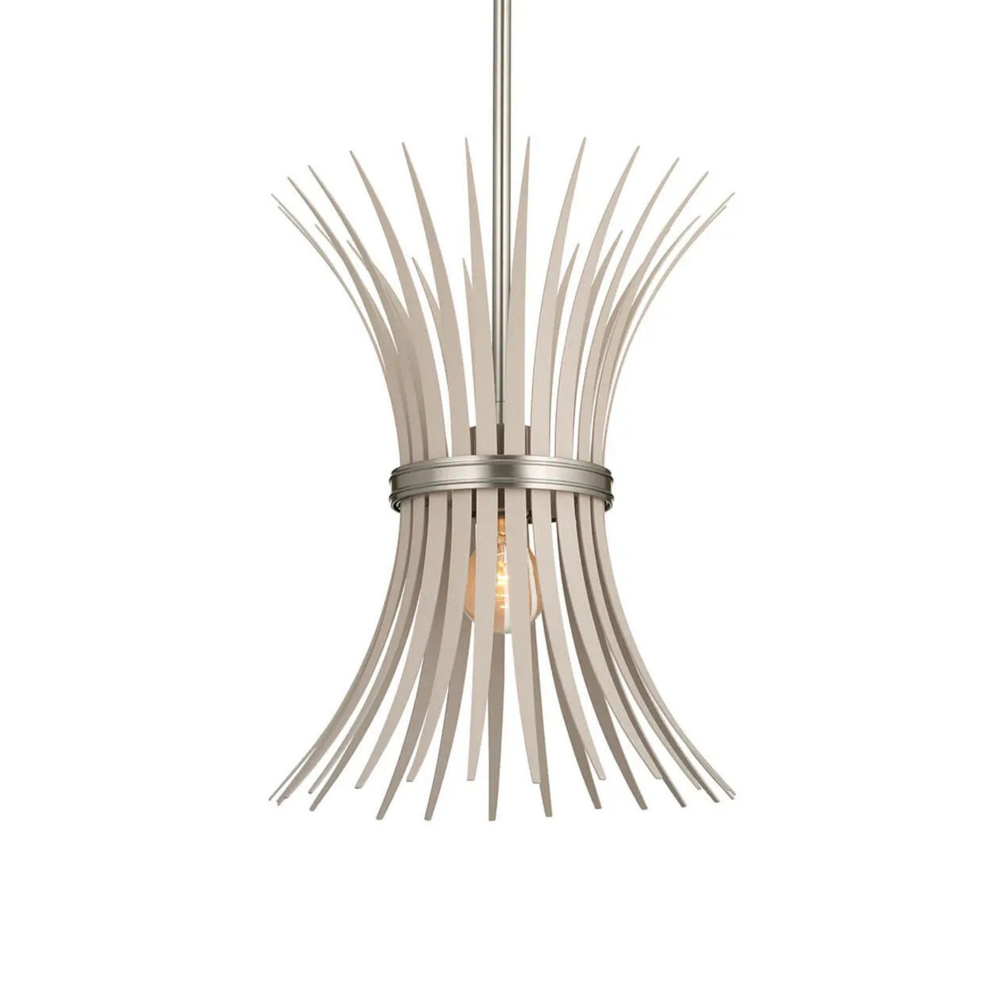 Baile 13" Mini Pendant, Brushed Nickel Finish