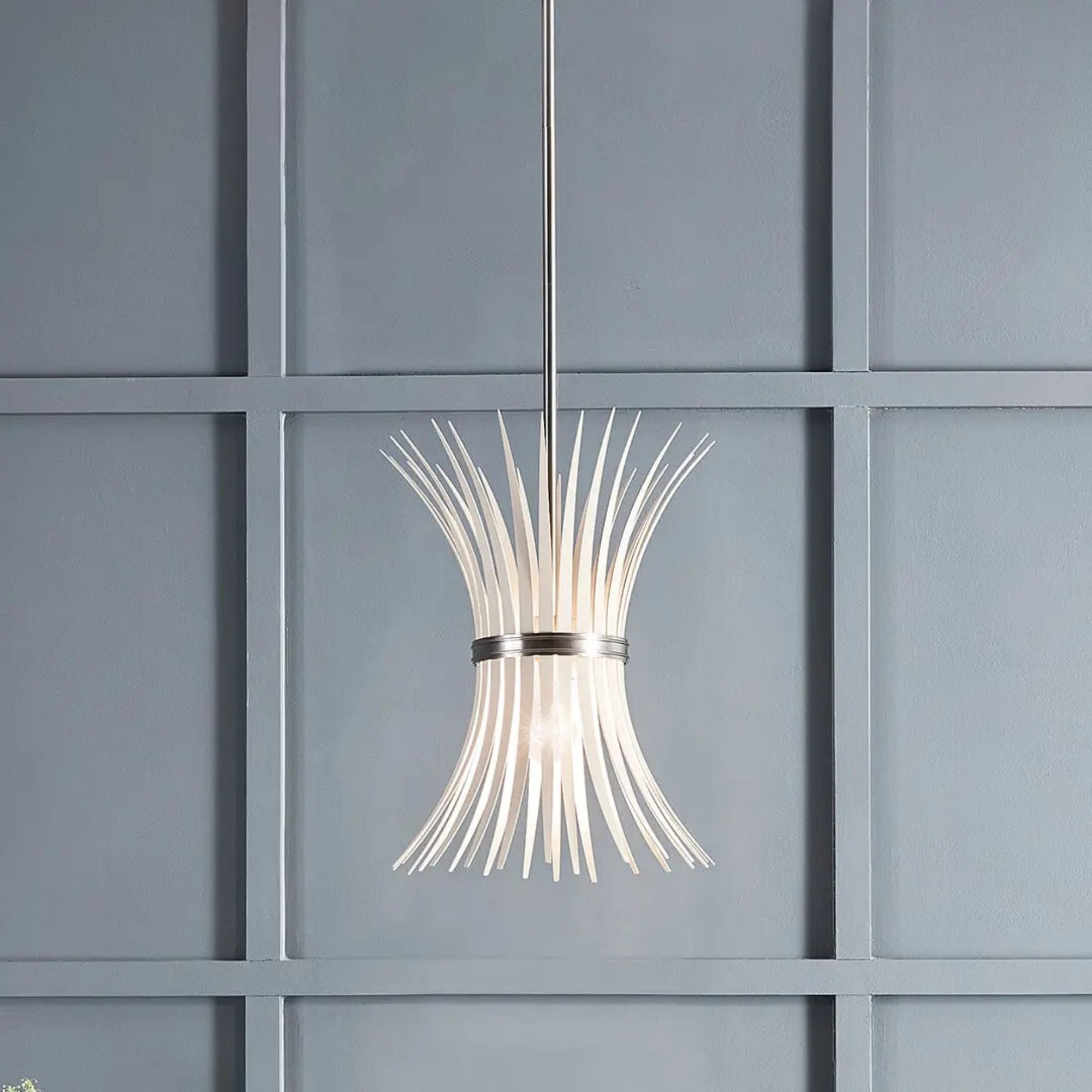 Baile 13" Mini Pendant, Brushed Nickel Finish